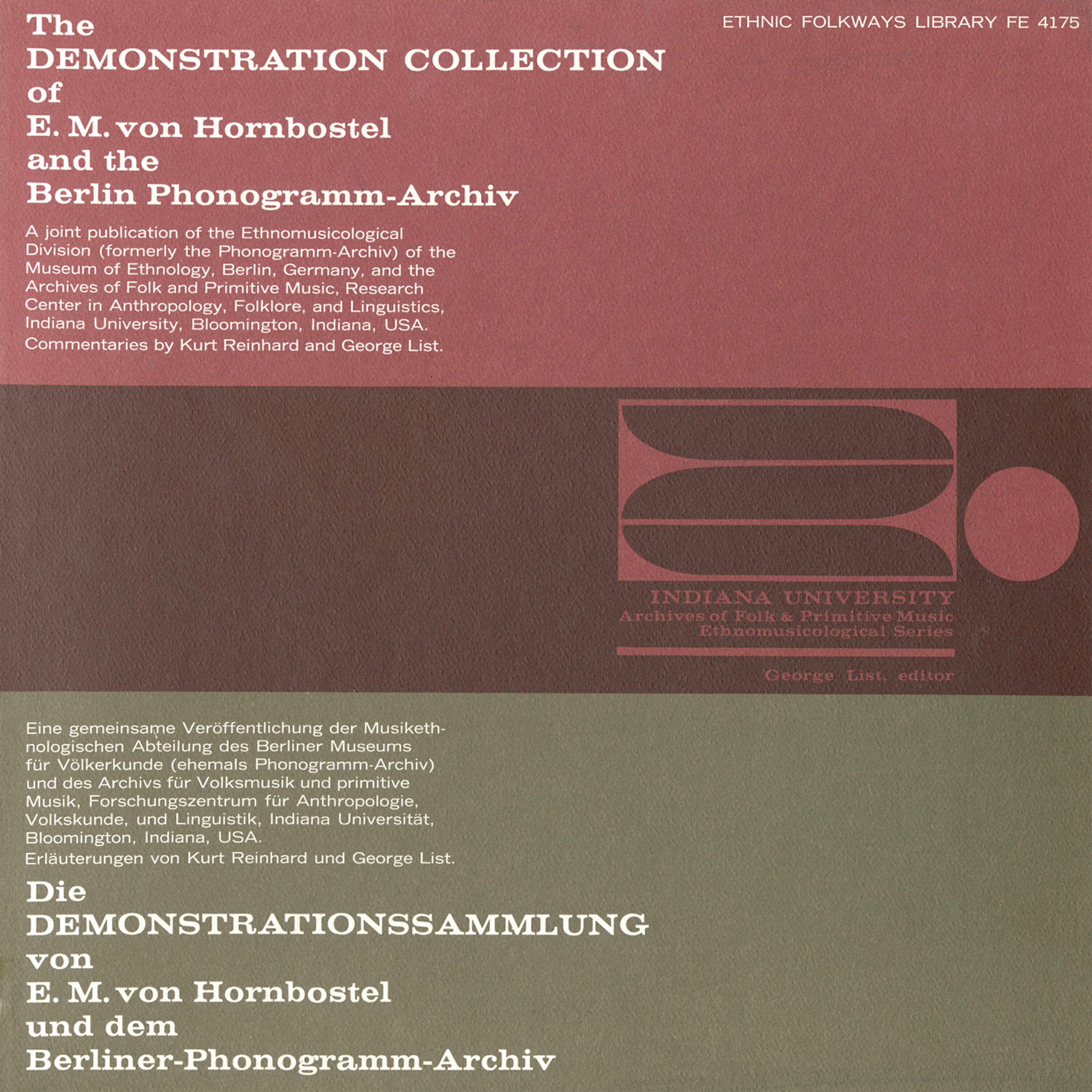 Релиз The Demonstration Collection of E.M. Von Hornbostel and the Berlin Phonogramm-Archiv
