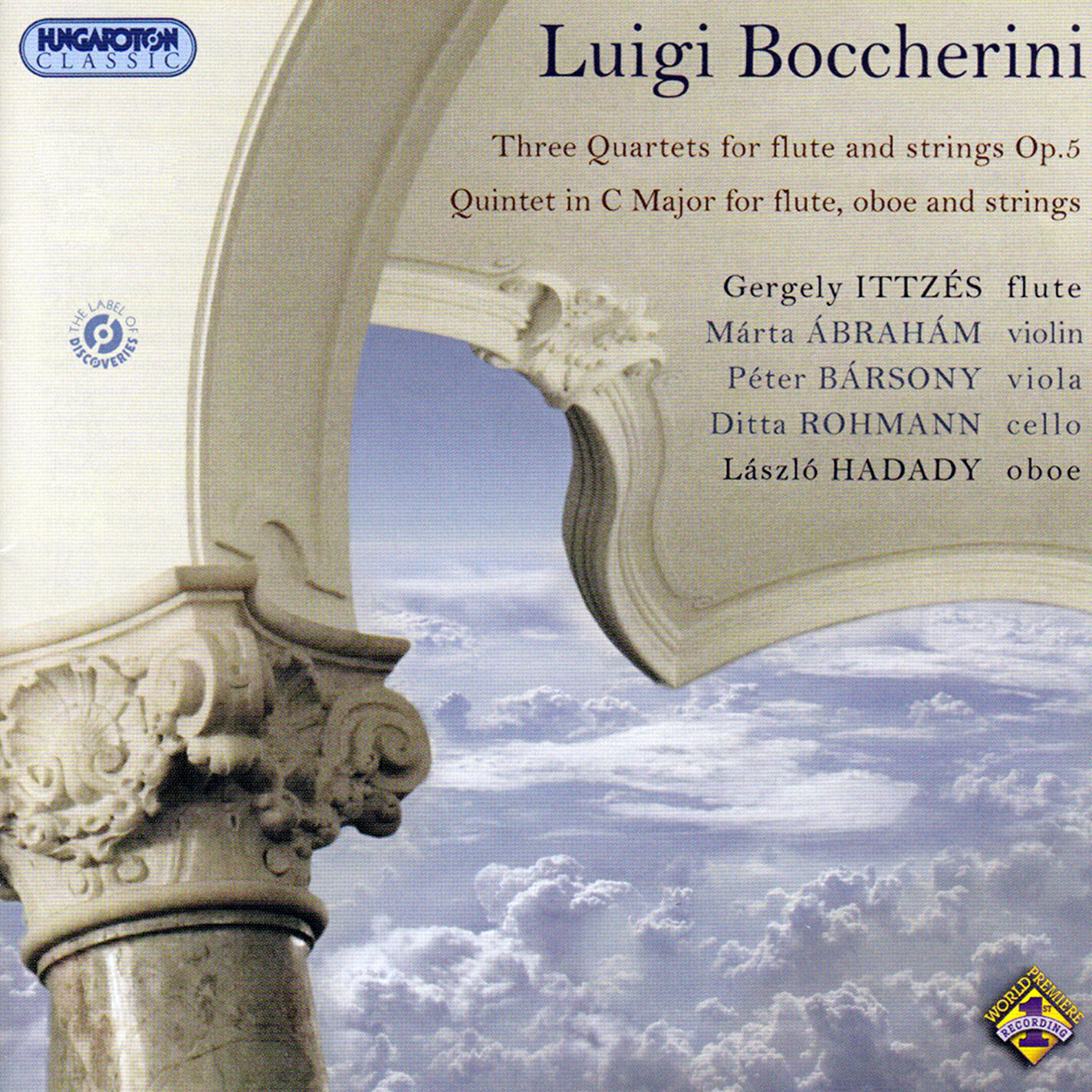 Релиз Boccherini: 3 Quartets for flute and strings, Op. 5 - Quintet in C major for flute, oboe and strings