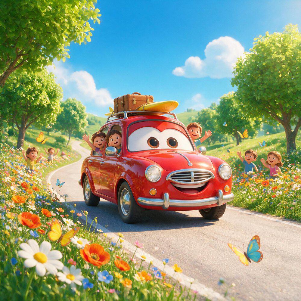 Релиз Carro Vermelho - Música Infantil Sobre Transportes