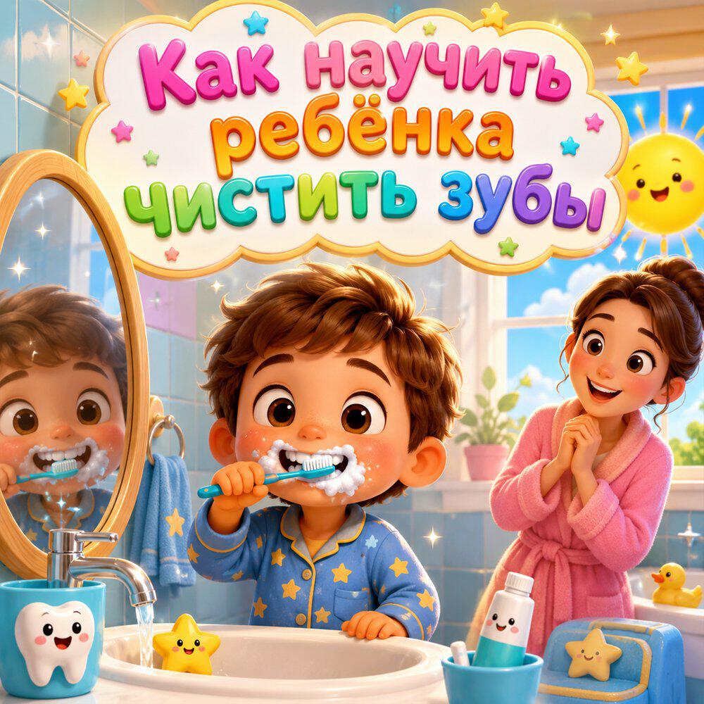 Релиз Как научить ребёнка чистить зубы (Детская обучающая песня)