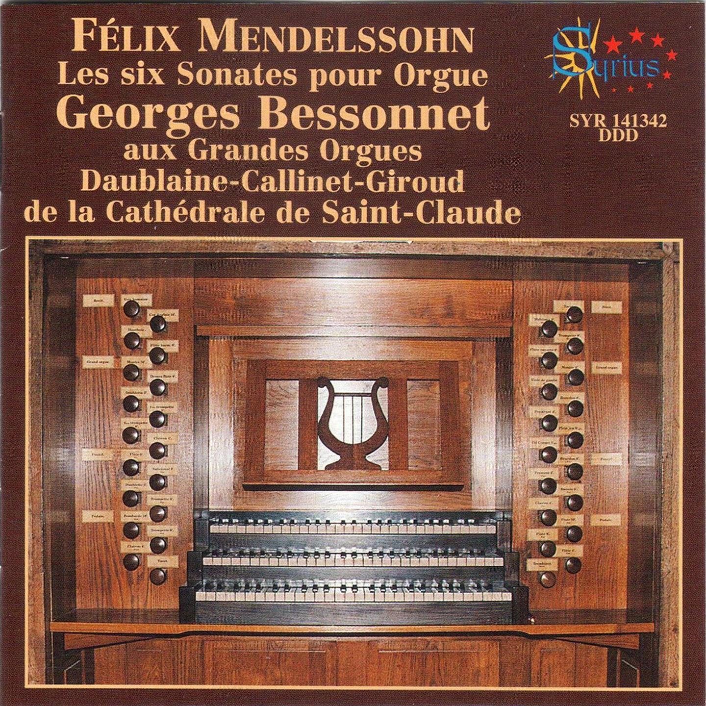 Релиз Mendelssohn: Les six sonates pour orgue