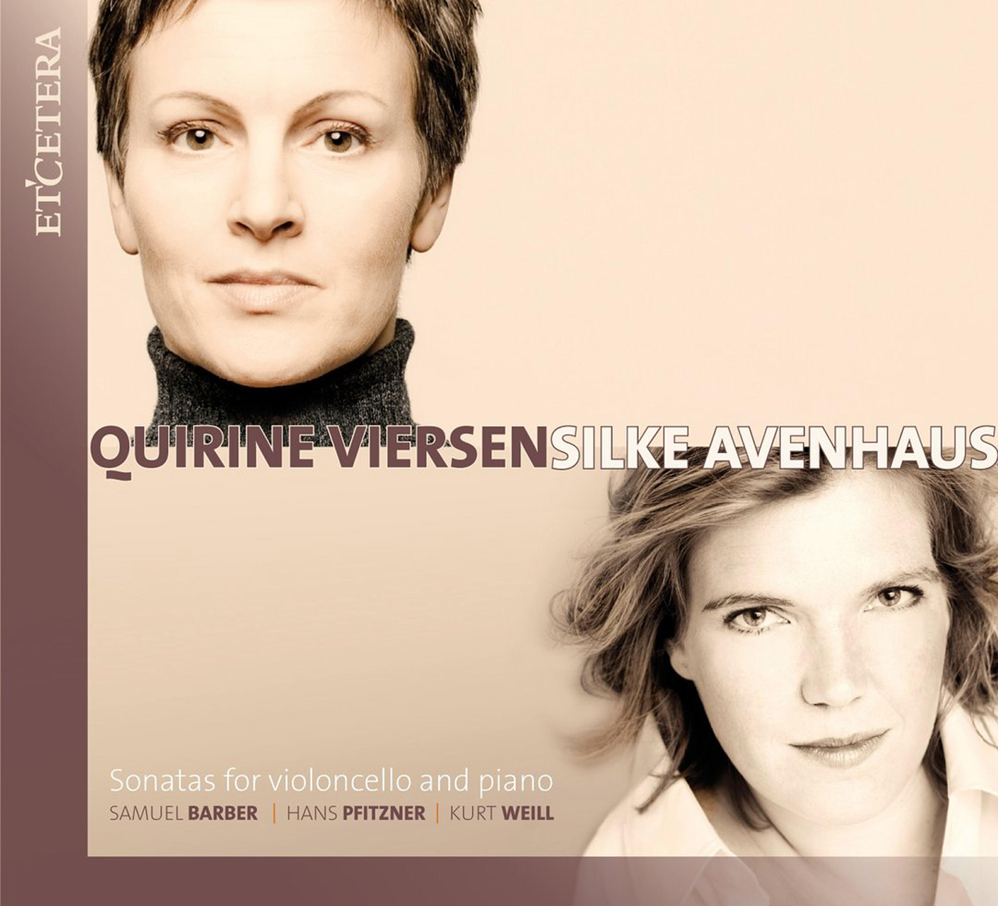 Релиз Weill & Pfitzner & Barber: Sonatas for Violoncello and Piano