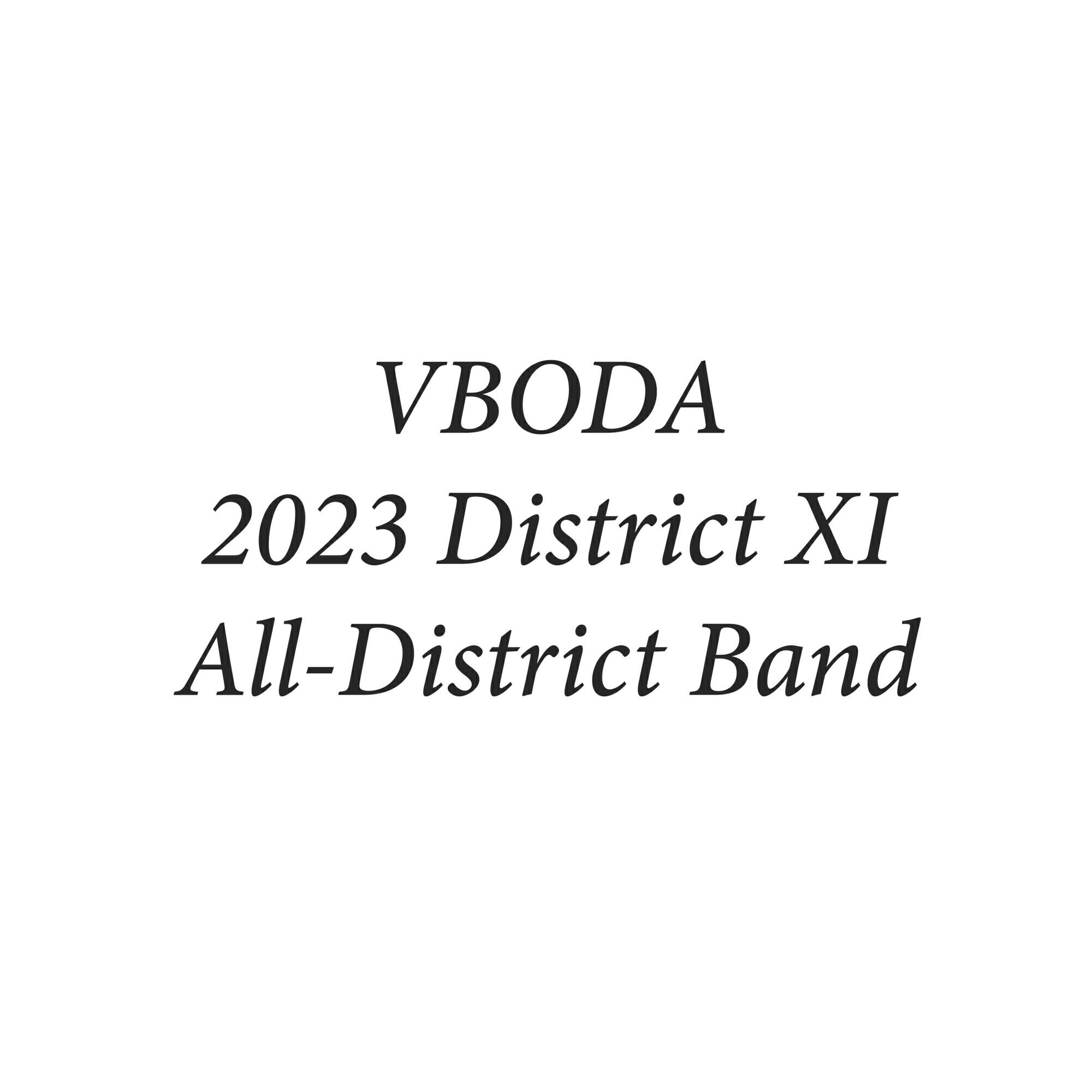 2023 VBODA District XI Concert Band