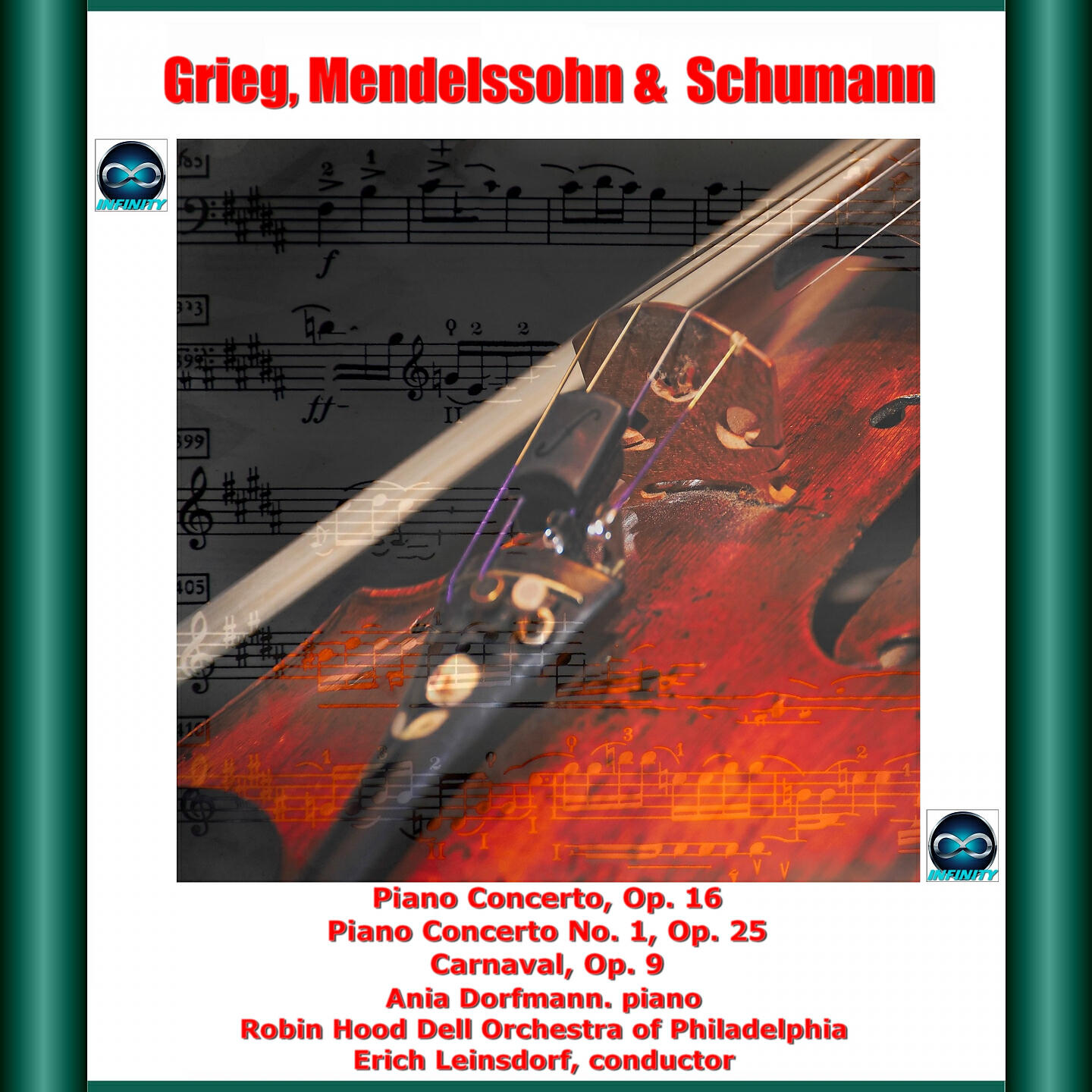 Релиз Grieg, mendelssohn & schumann : piano concerto, op. 16 - piano concerto no. 1, op. 25 - carnaval, op. 9