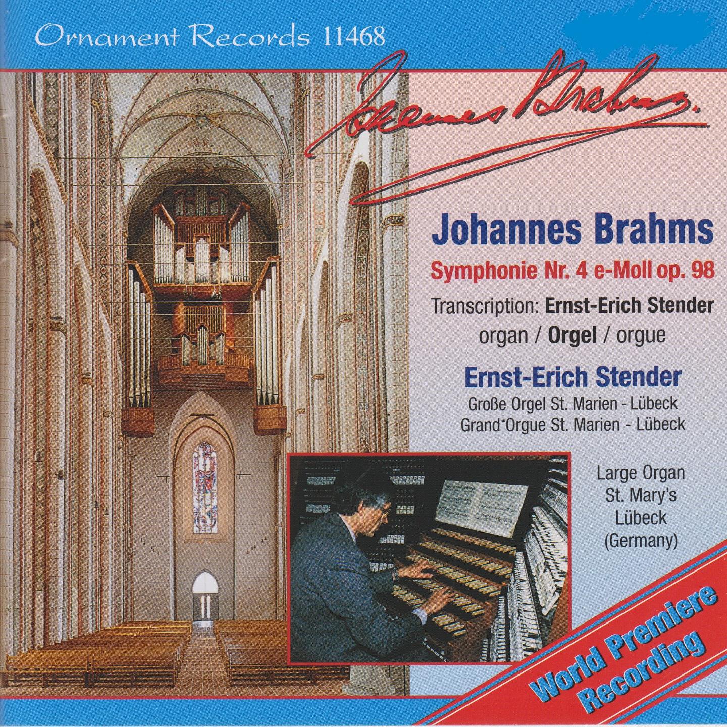 Релиз Johannes Brahms: Sinfonie Nr. 4, Große Orgel, St. Marien zu Lübeck