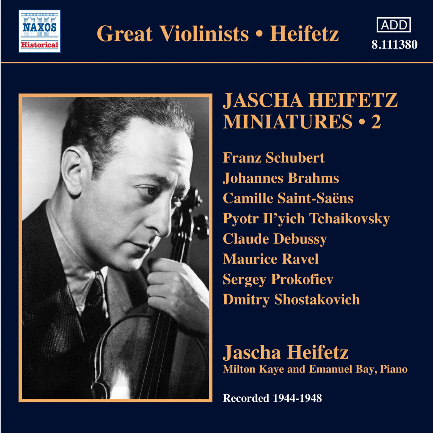 Релиз Jascha Heifetz Miniatures, Vol. 2 (1944-1948)
