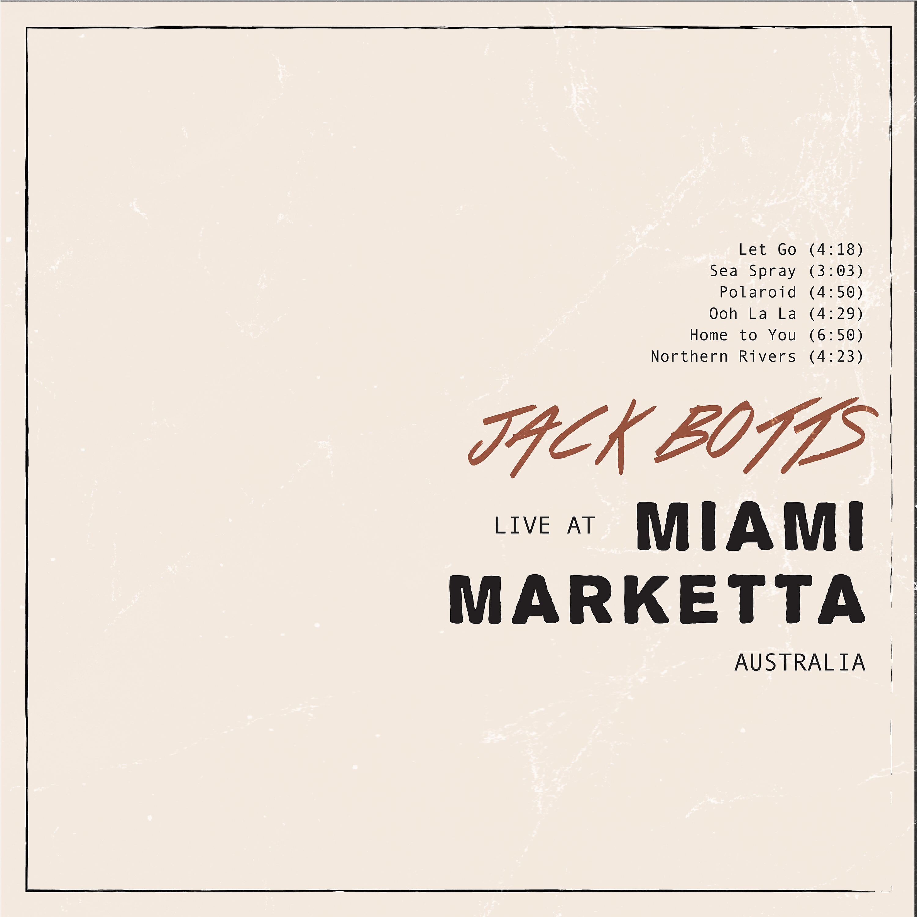 Релиз Live at Miami Marketta