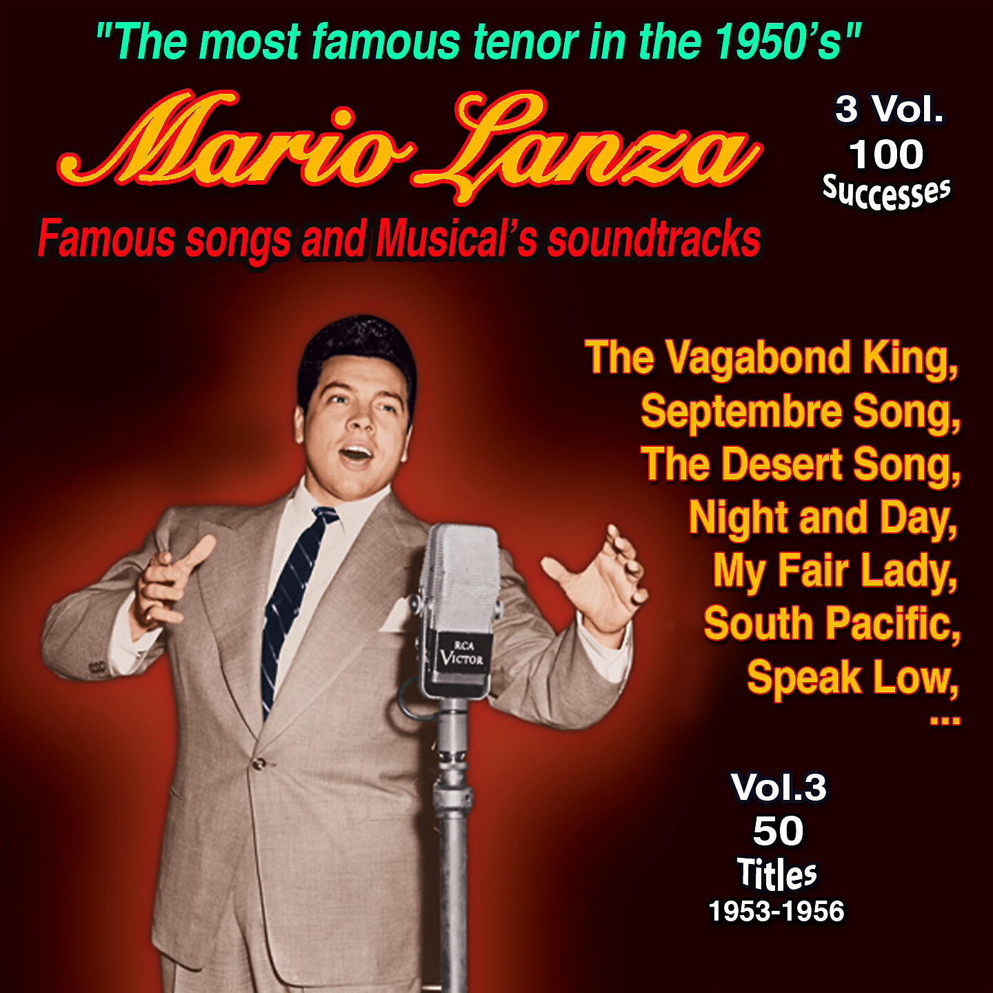 Релиз "The Most Famous Tenor in the 1950's": Mario Lanza - 3 Vol. 100 Successes
