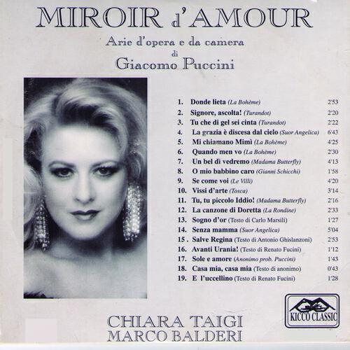 Релиз Giacomo Puccini : Miroir d'amour