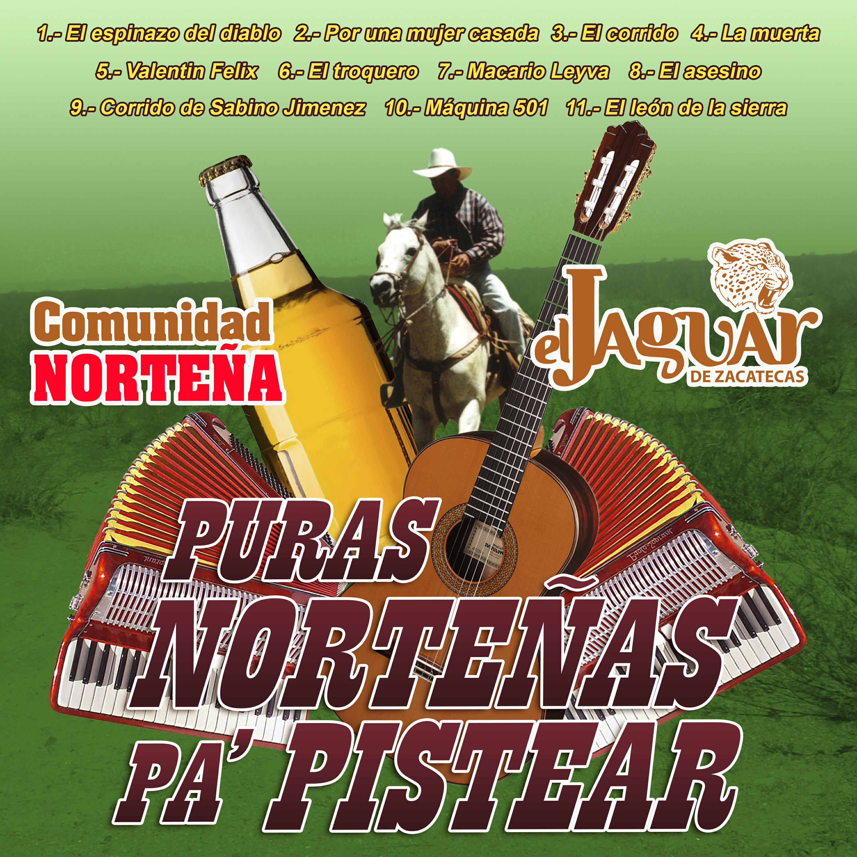 Релиз Puras Norteñas Pa' Pistear, Comunidad Norteña, El Jaguar De Zacatecas