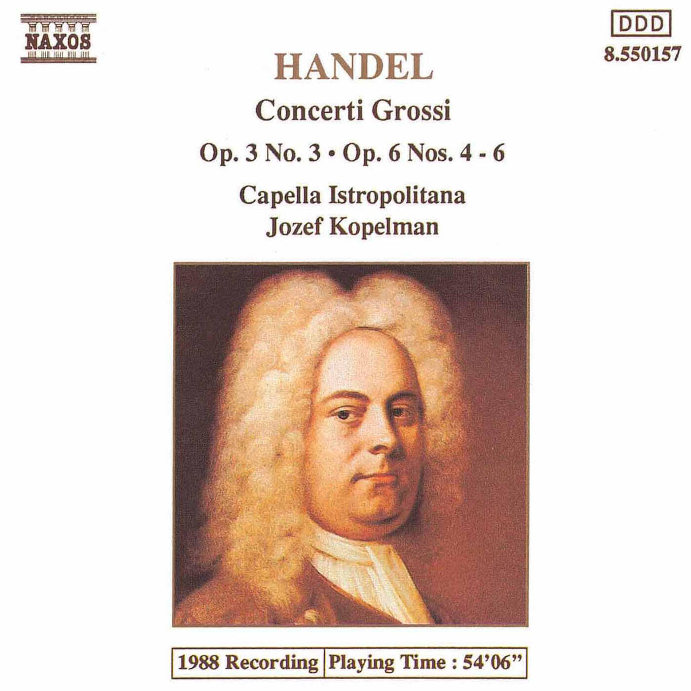 Релиз Handel: Concerti Grossi Op. 3, No. 3 and Op. 6, Nos. 4-6