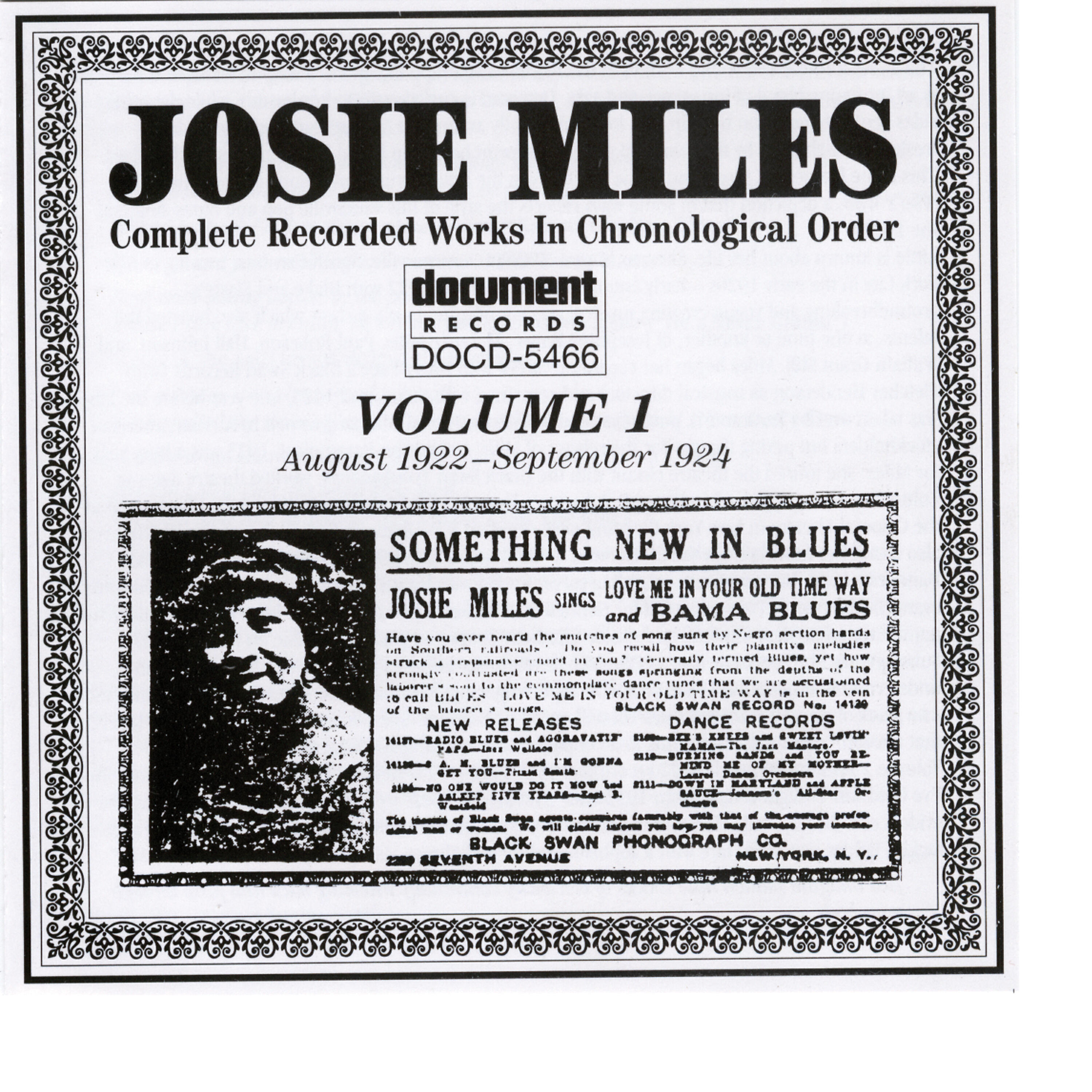Релиз Josie Miles Vol. 1 (1922-1924)