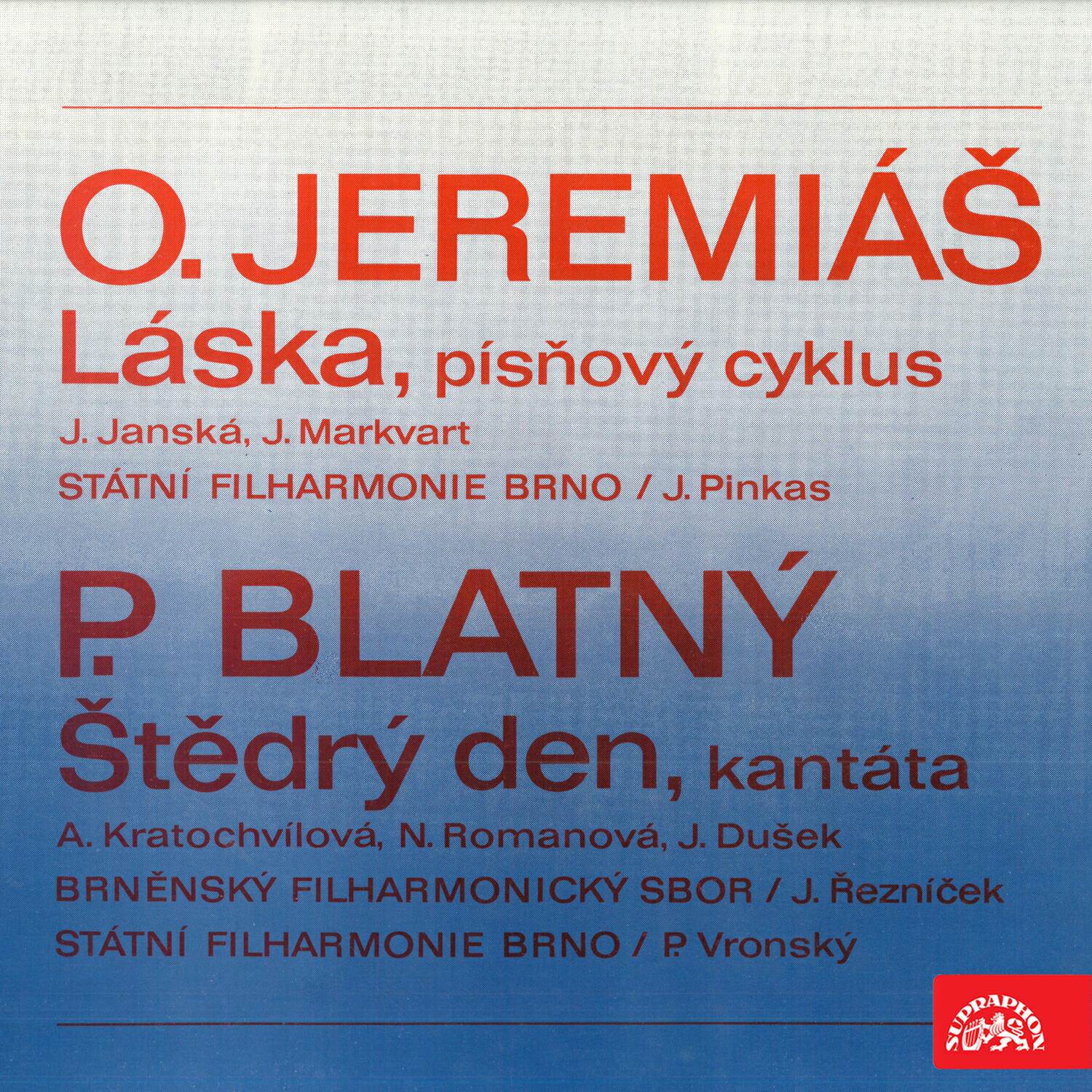 Релиз Jeremiáš: láska, písňový cyklus - blatný: štědrý den, kantáta