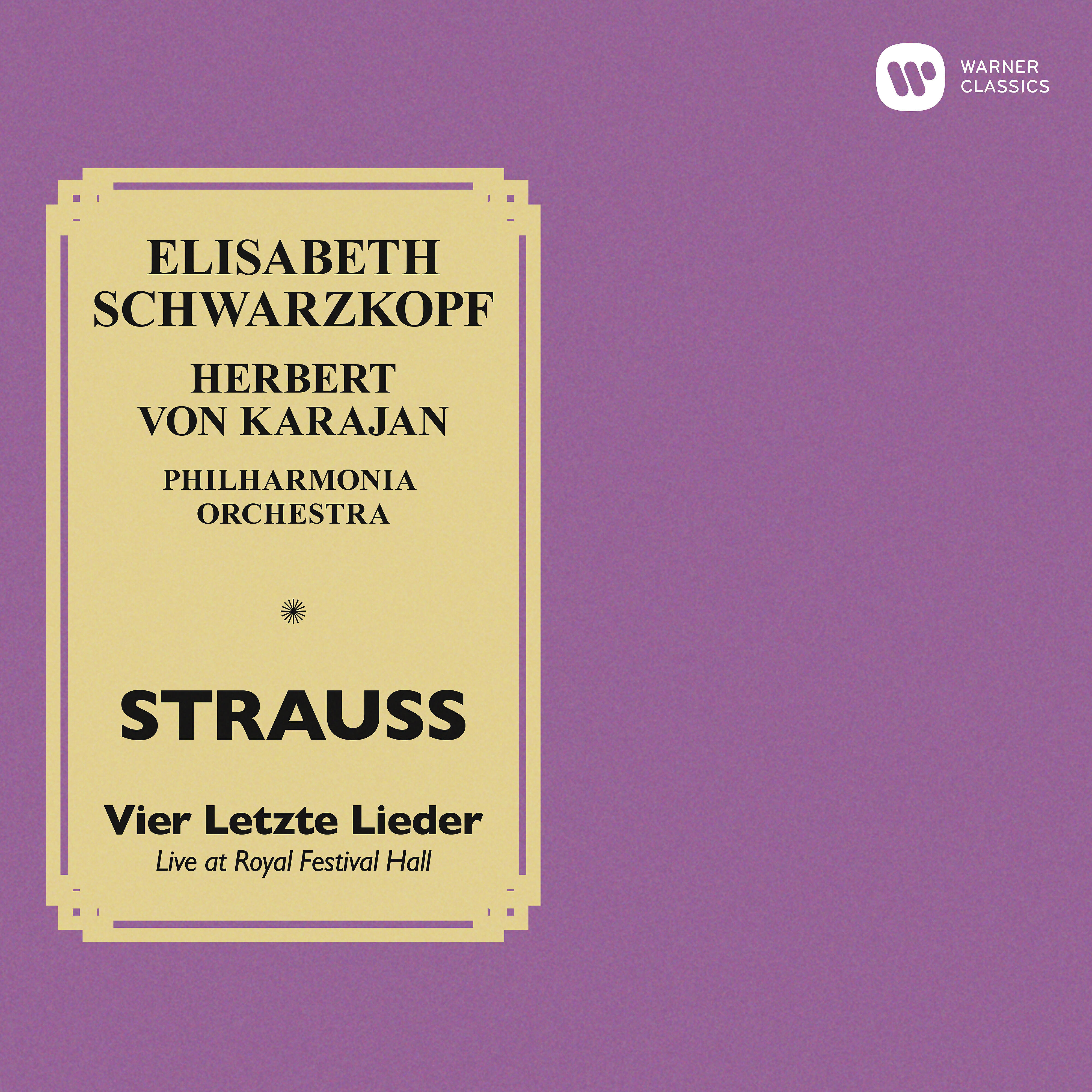 Релиз Strauss: 4 Letzte Lieder (Live at Royal Festival Hall, 1956)