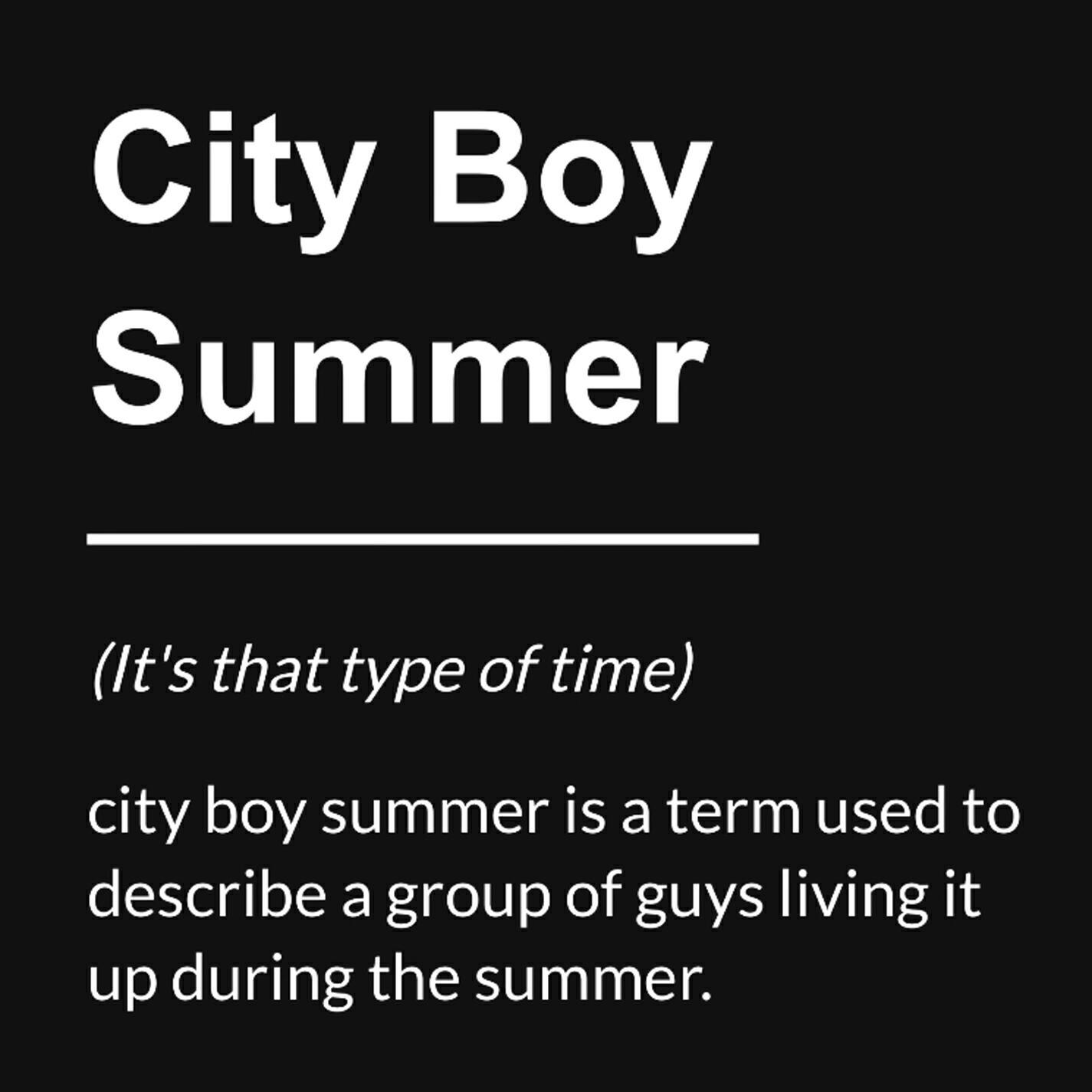 Релиз City Boy Summer Pt2