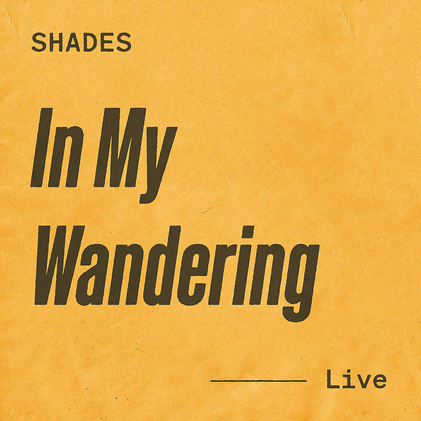 Релиз In My Wandering (Live in Studio)