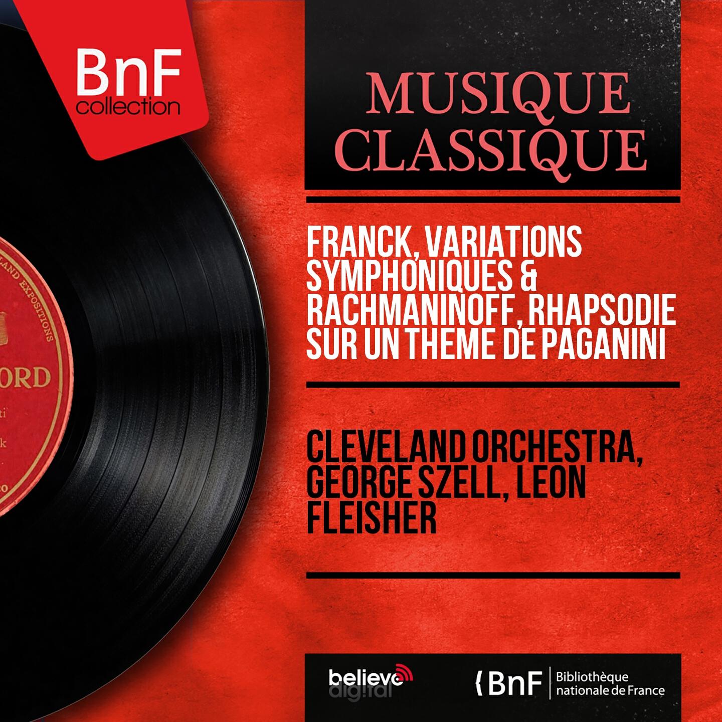 Релиз Franck: Variations symphoniques - Rachmaninoff: Rhapsodie sur un thème de Paganini (Mono Version)