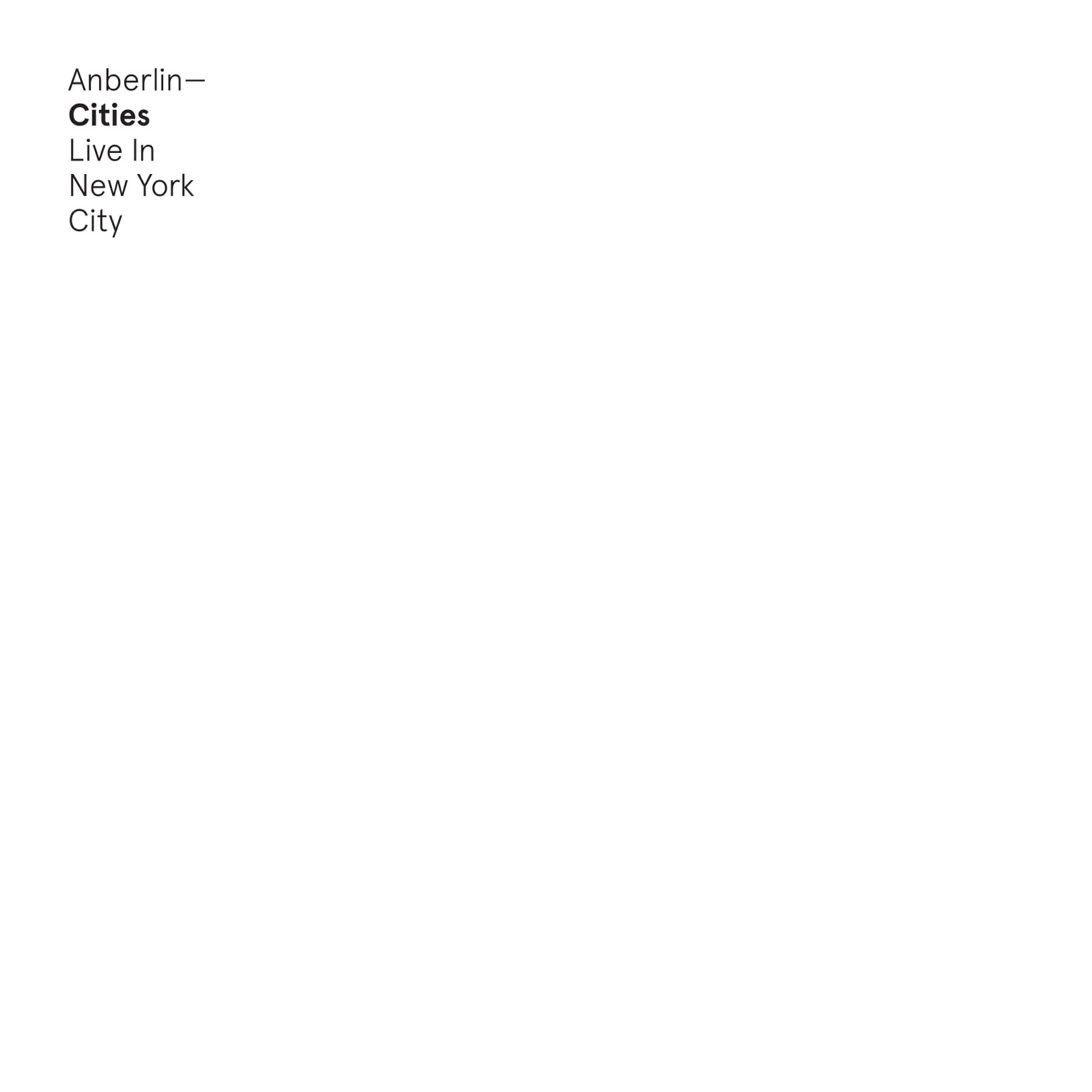 Релиз Cities - Live in New York City