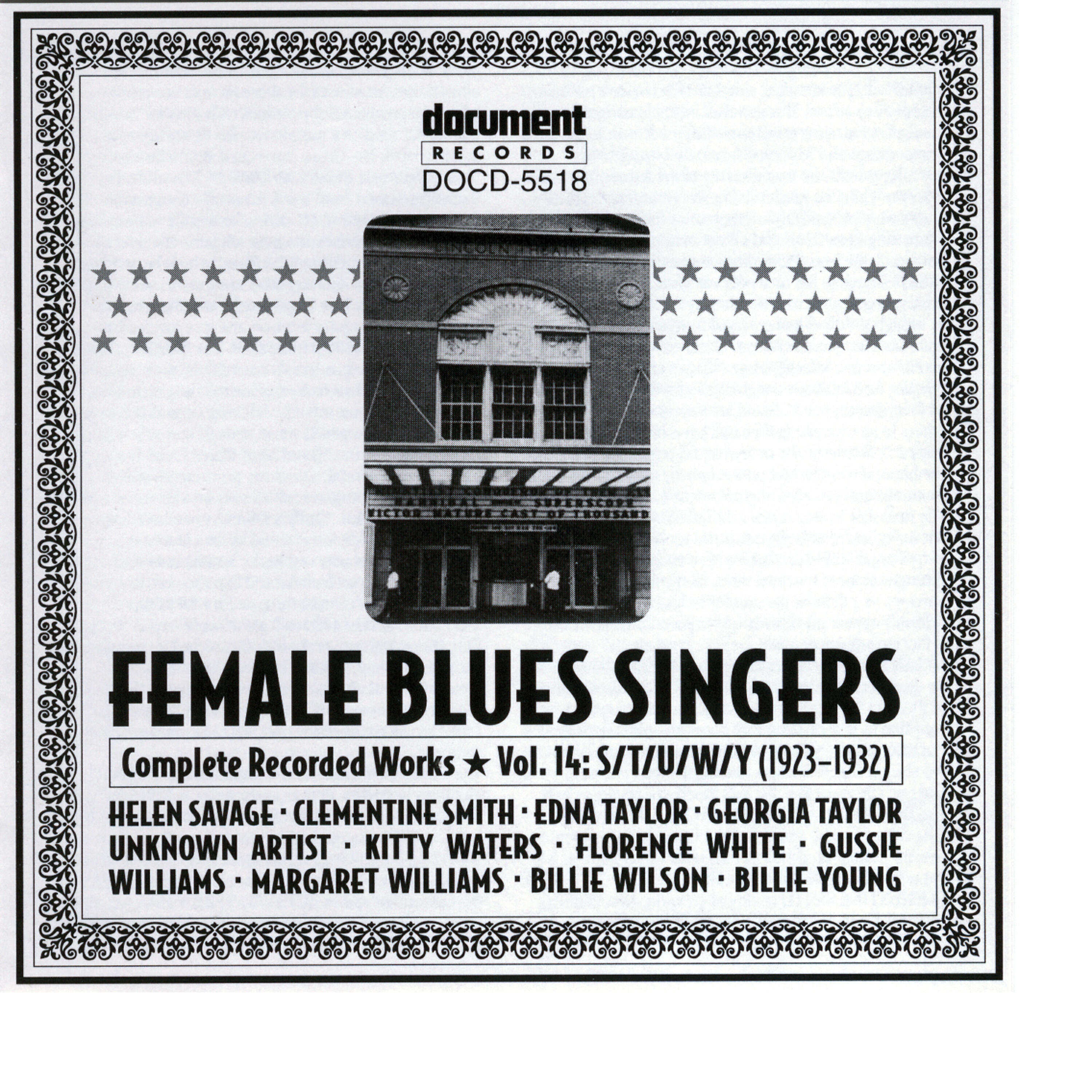 Релиз Female Blues Singers Vol. 14 S/T/U/W/Y (1923-1932)