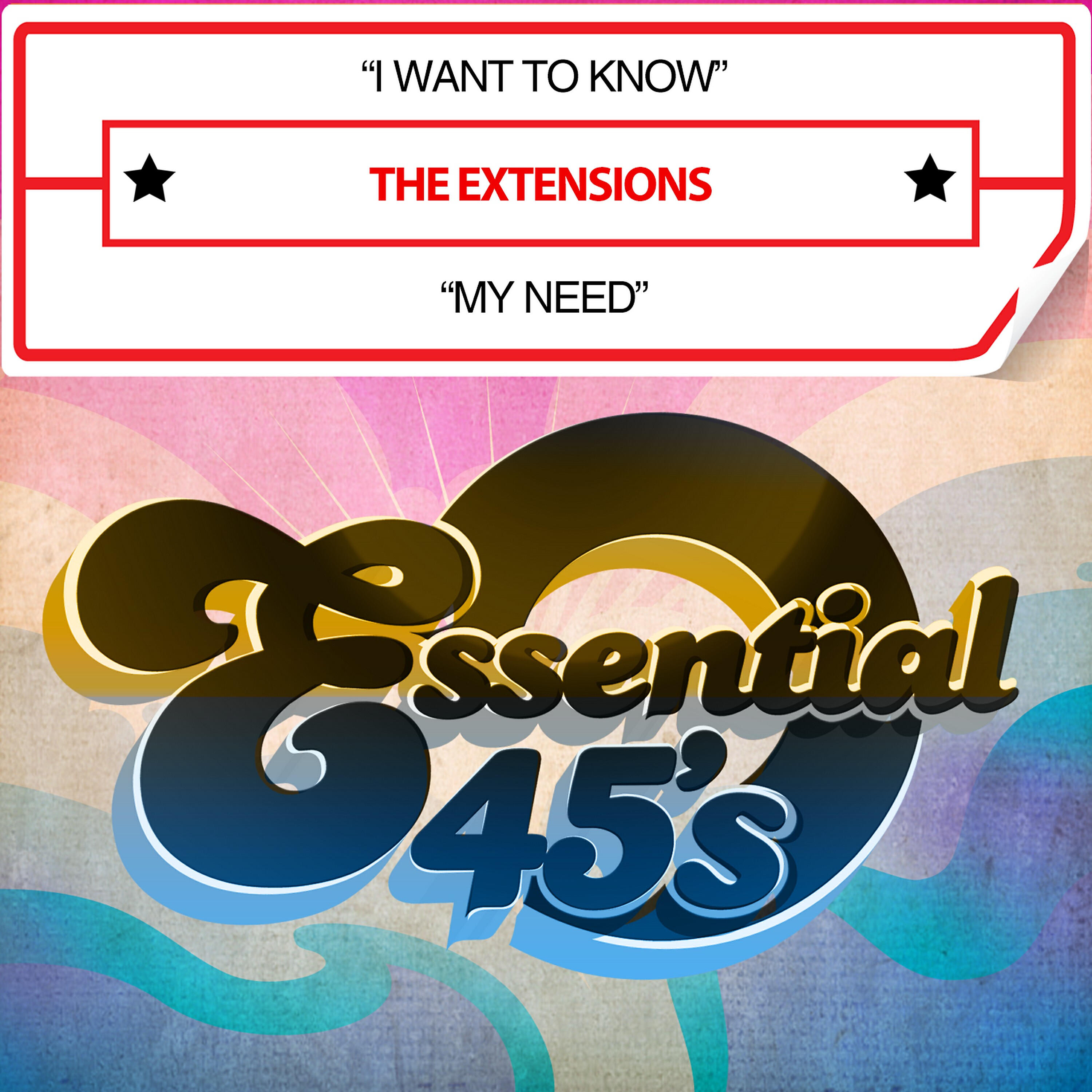 Релиз I Want to Know / My Need (Digital 45)