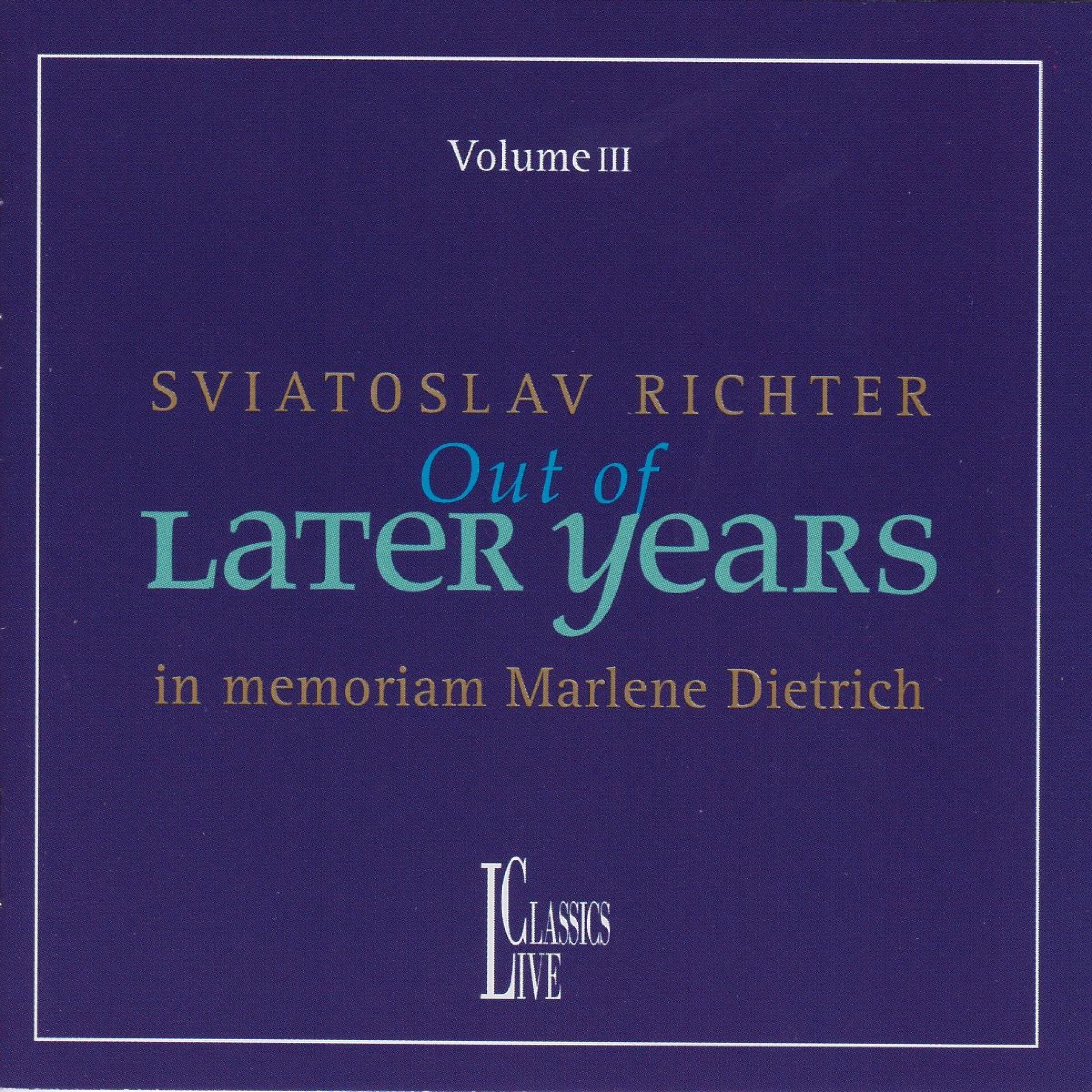 Постер альбома Haydn, Beethoven, Chopin, Scriabin, Debussy & Ravel: Out of Later Years, Vol. III