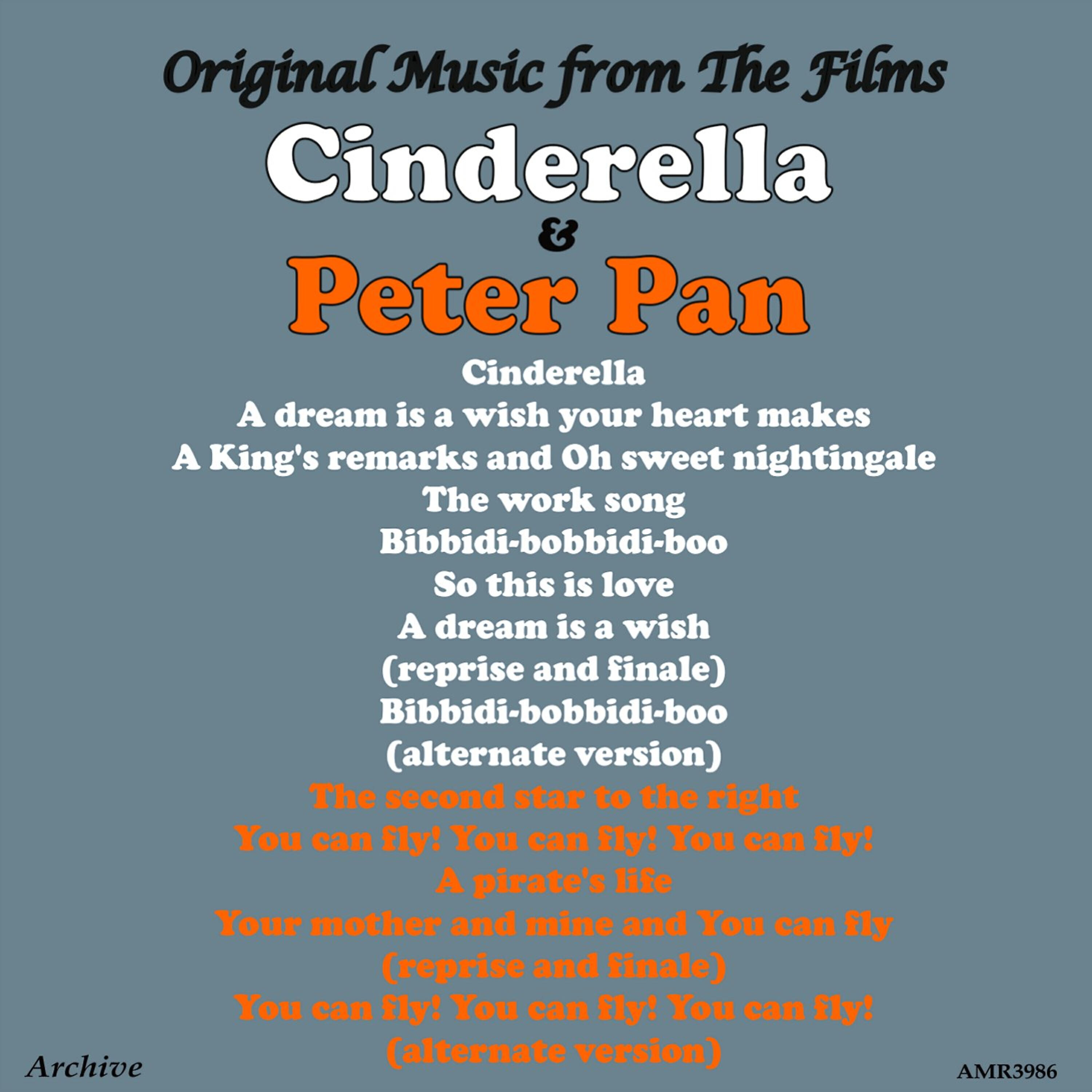 Релиз Cinderella / Peter Pan (Original Motion Picture Soundtrack)