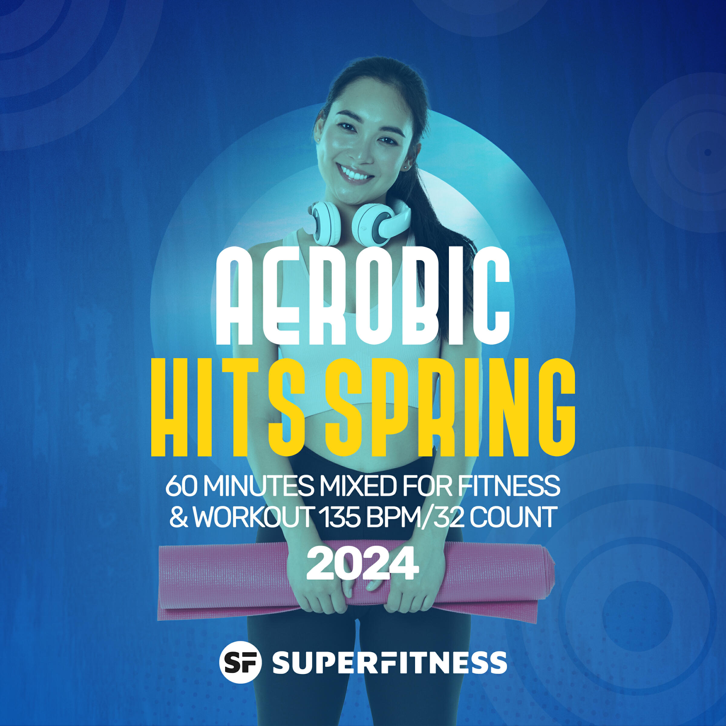 Релиз Aerobic Hits Spring 2024: 60 Minutes Mixed for Fitness & Workout 135 bpm/32 Count