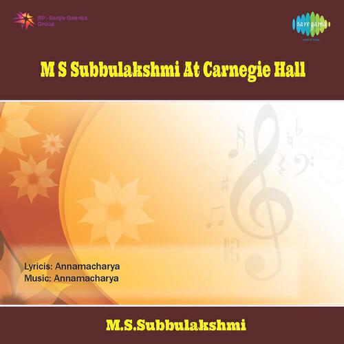 Релиз M S Subbulakshmi At Carnegie Hall