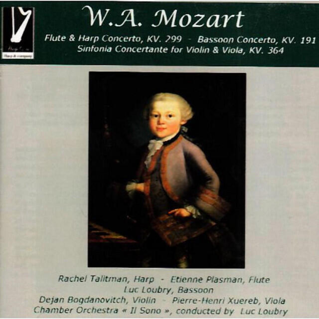 Релиз Mozart: Flute & Harp Concerto, K. 299 / Basson Concerto, K. 191 / Sinfonia Concertante for Violin & Viola, K. 364