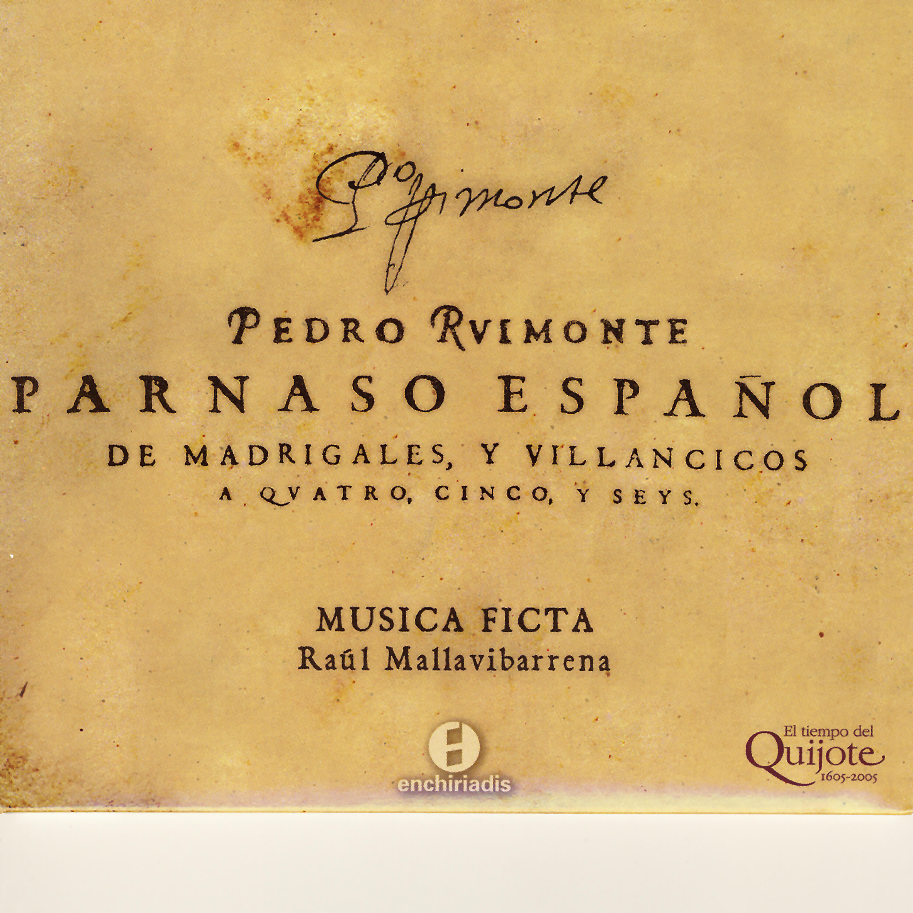 Релиз Pedro Ruimonte: Parnaso Espanol - De Madrigales, Y Villancicos