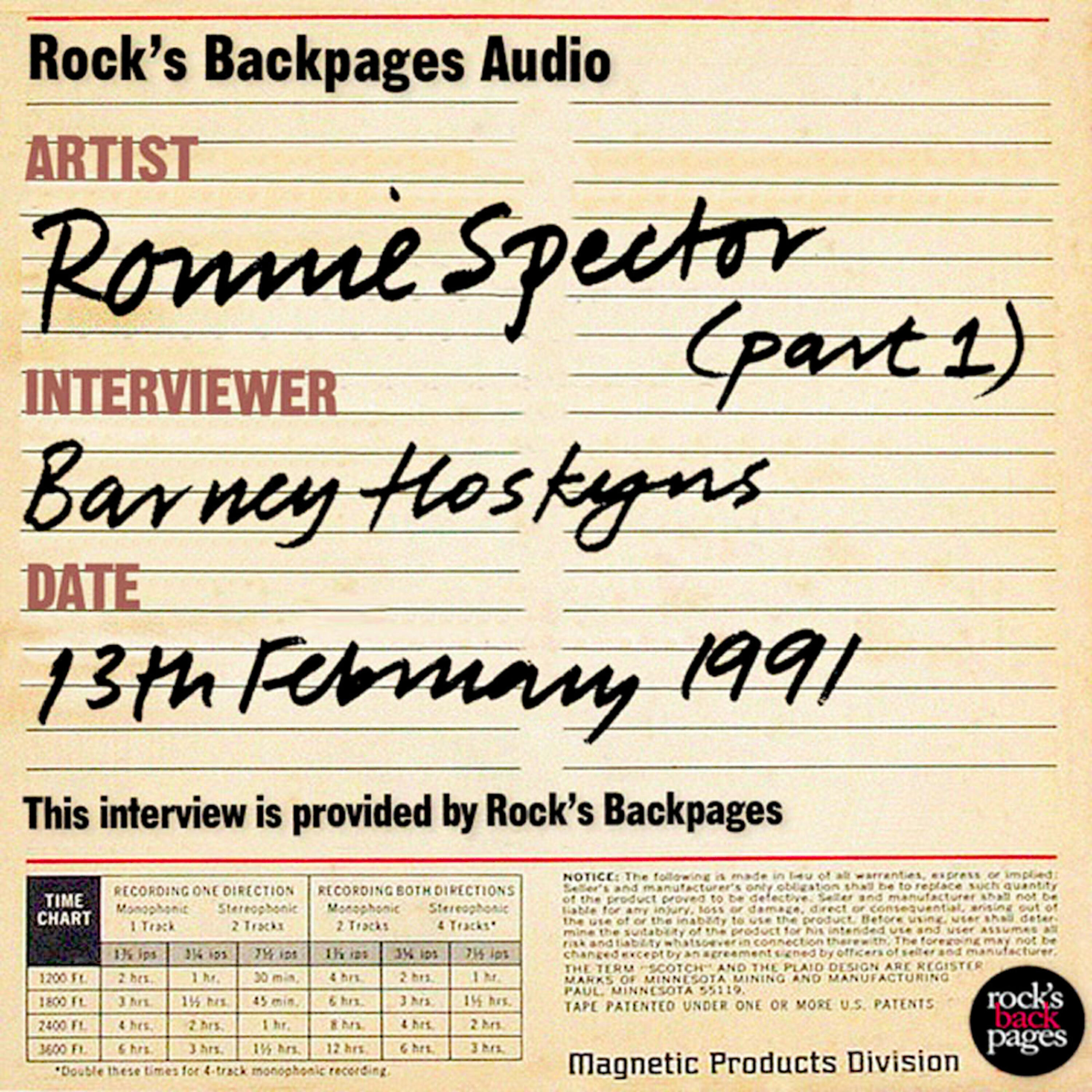 Релиз Ronnie Spector Interviewed By Barney Hoskyns - Part 1