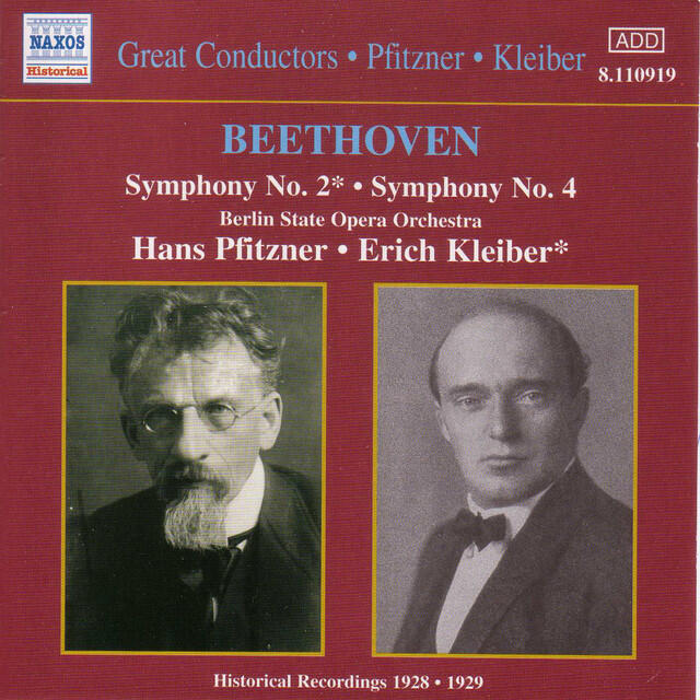 Релиз Beethoven: Symphonies Nos. 2 and 4 (Kleiber / Pfitzner) (1928-1929)