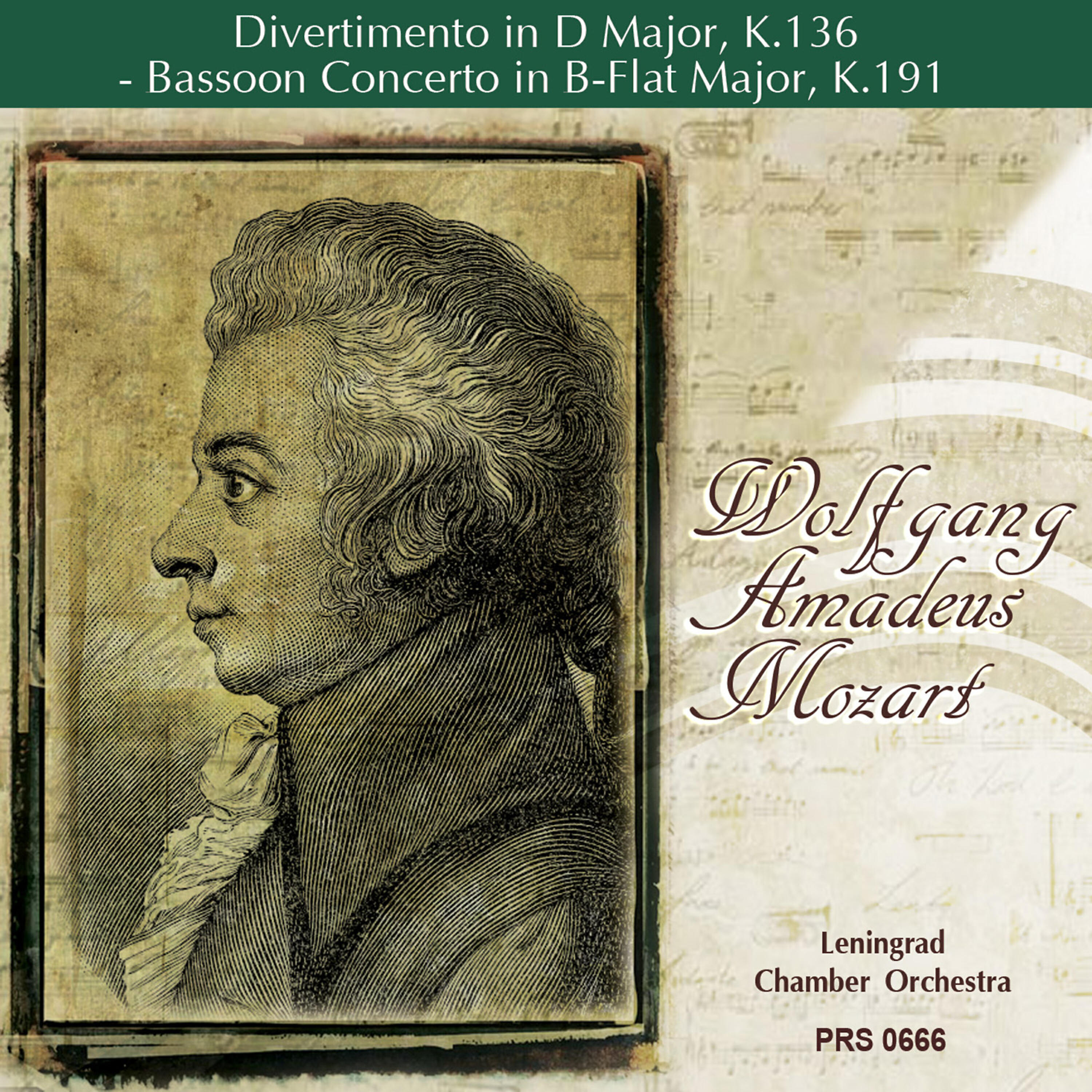 Релиз Mozart: Divertimento in D Major, K. 136 - Bassoon Concerto in B-Flat Major, K. 191