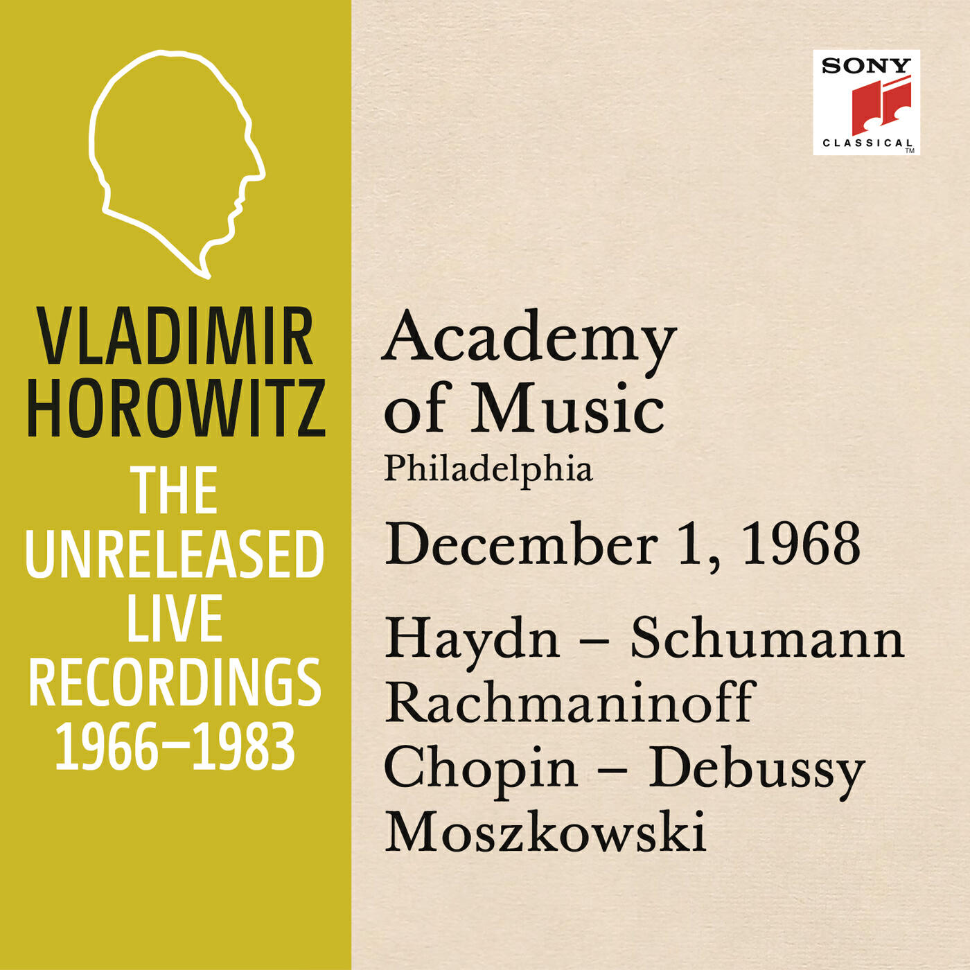 Релиз Vladimir Horowitz in Recital at Academy of Music, Philadelphia, December 1, 1968