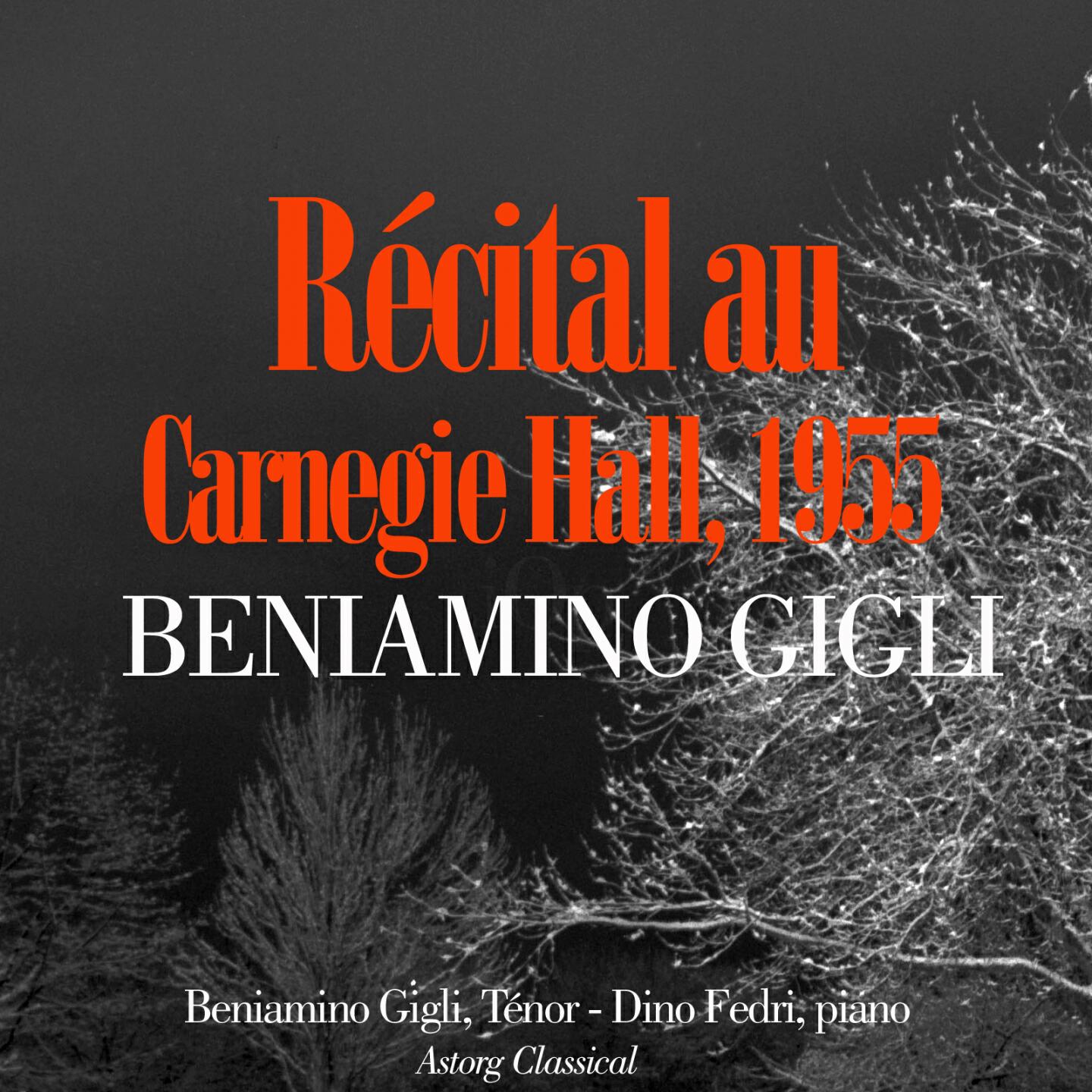 Релиз Récital au Carnégie Hall, 1955