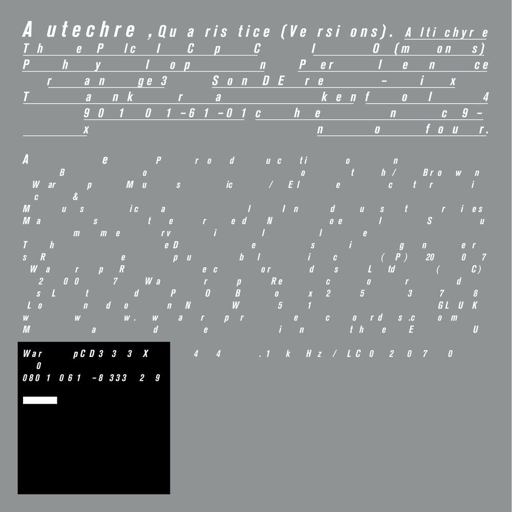 Релиз Quaristice (Versions)