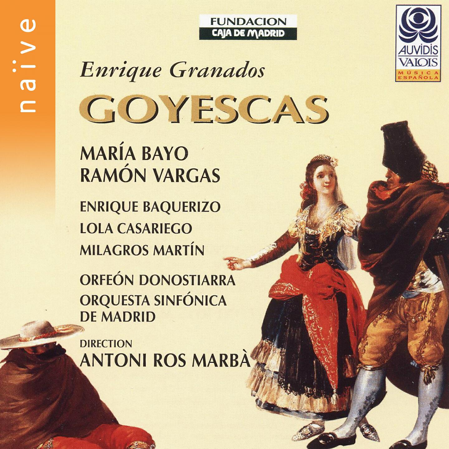 Enrique Baquerizo, Lola Casariego, Orfeon Donostiarra, Orquesta Sinfónica de Madrid, Antoni Ros-Marba, José Antonio Saenz - Goyescas, Act I, Scene 1: La Calesa (Paquiro, Pepa)