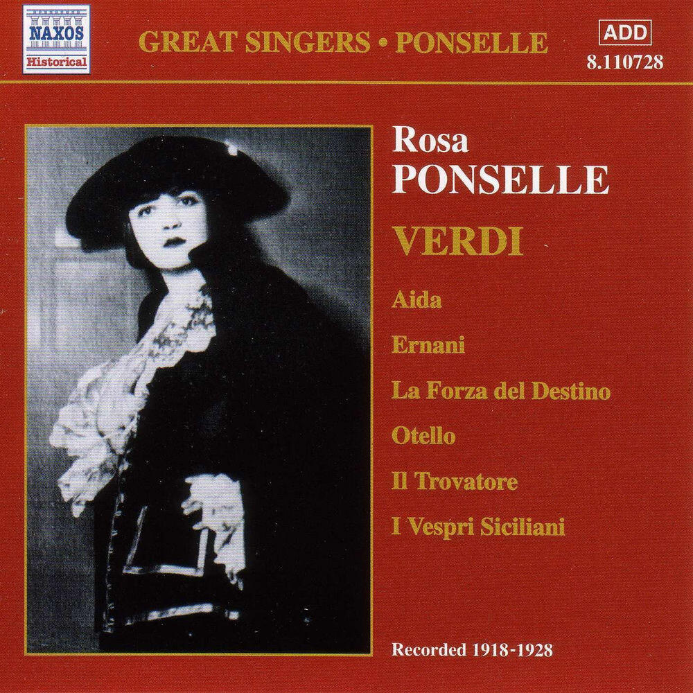 Релиз Ponselle, Rosa: Rosa Ponselle Sings Verdi (1918-1928)