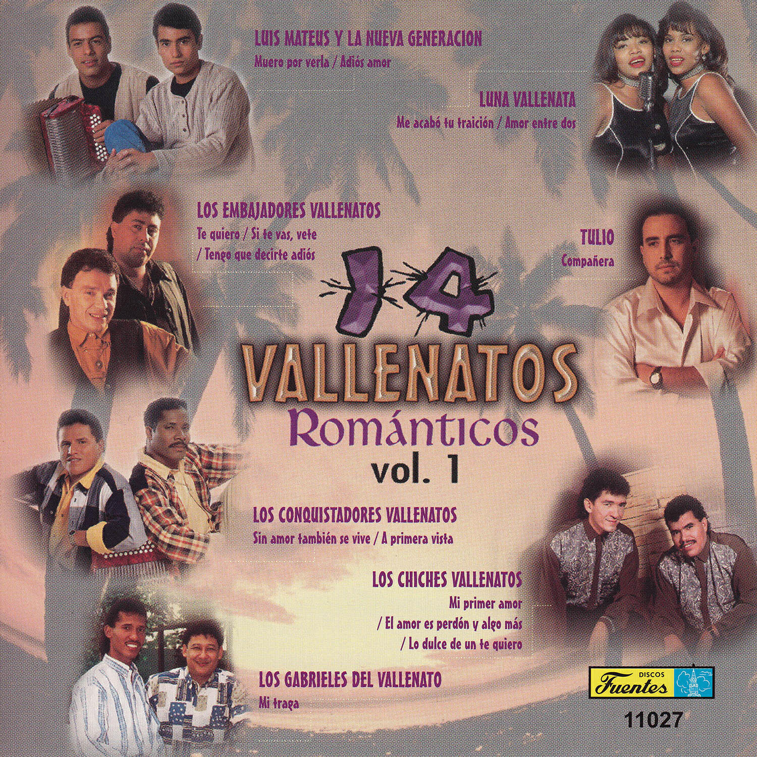 Релиз 14 Vallenatos Románticos, Vol. 1