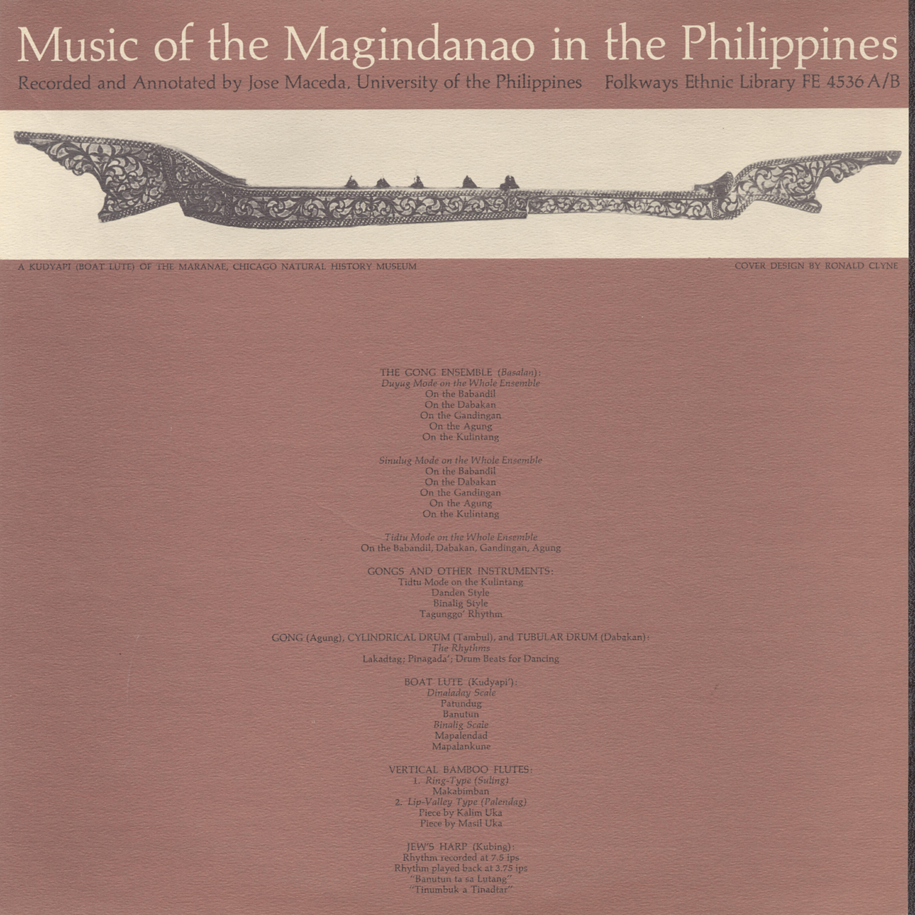 Релиз Music of the Magindanao in the Philippines, Vol. 1 & 2