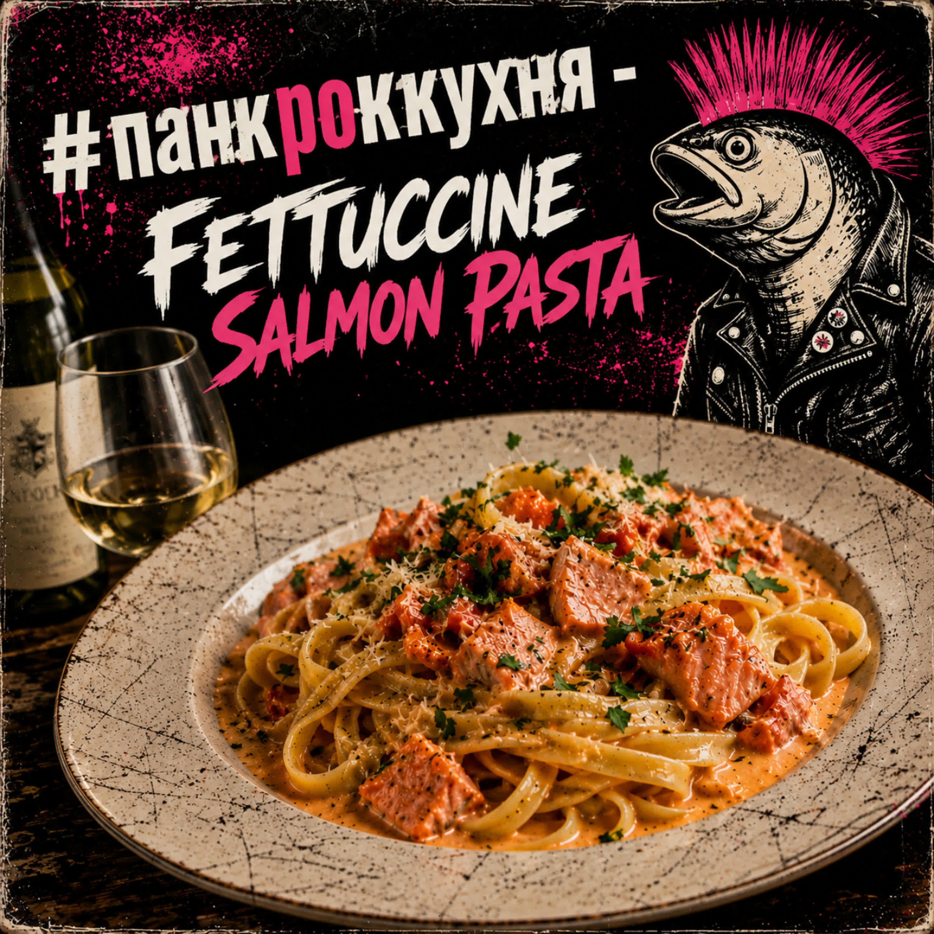 Релиз Fettuccine salmon pasta