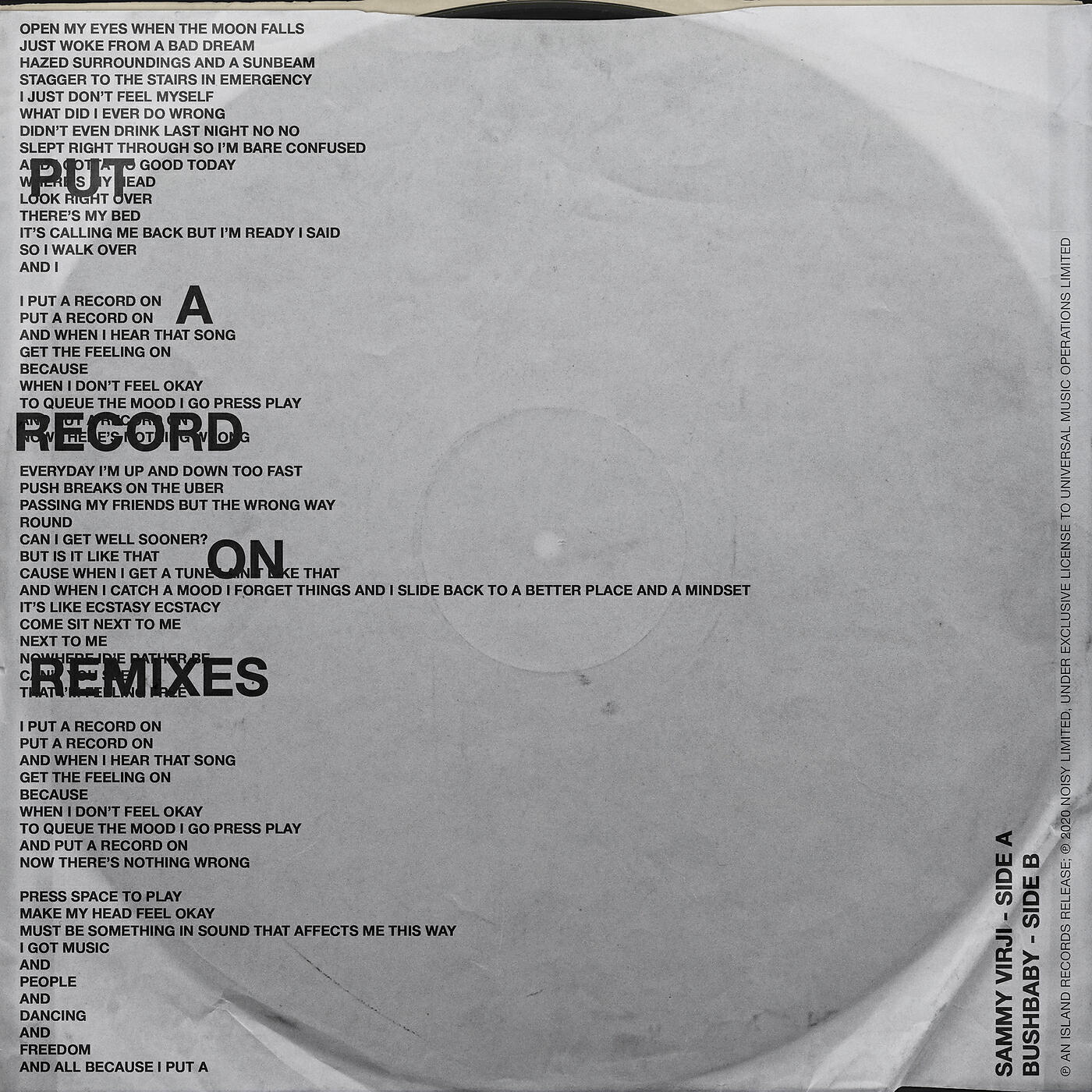 Релиз Put A Record On (Remixes)