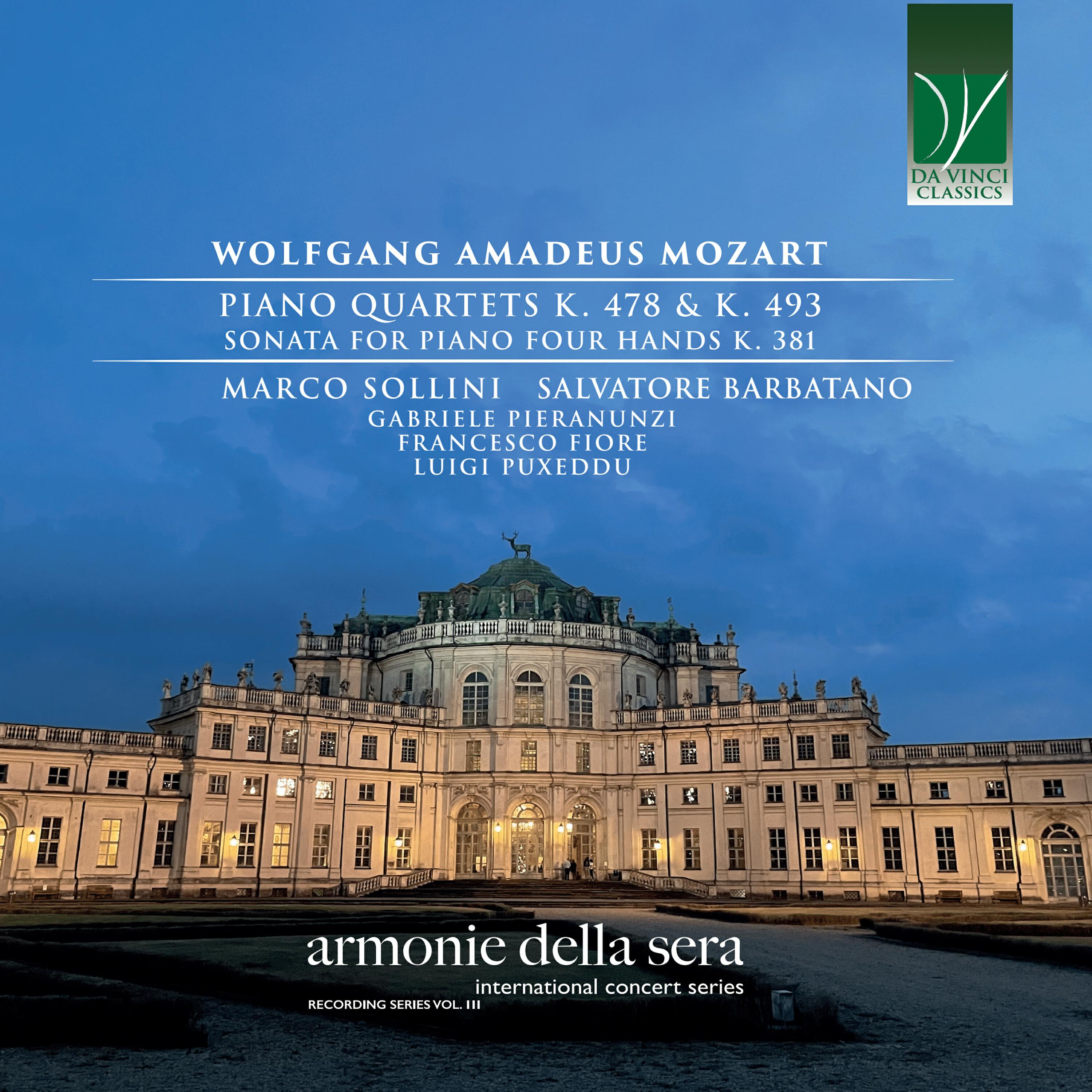 Релиз Wolfgang Amadeus Mozart: Piano Quartets K. 478 & K. 493, Sonata for Piano Four Hands K. 381