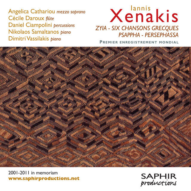 Релиз Iannis Xenakis: Zyia - Six chansons grecques - Psappha - Persephassa