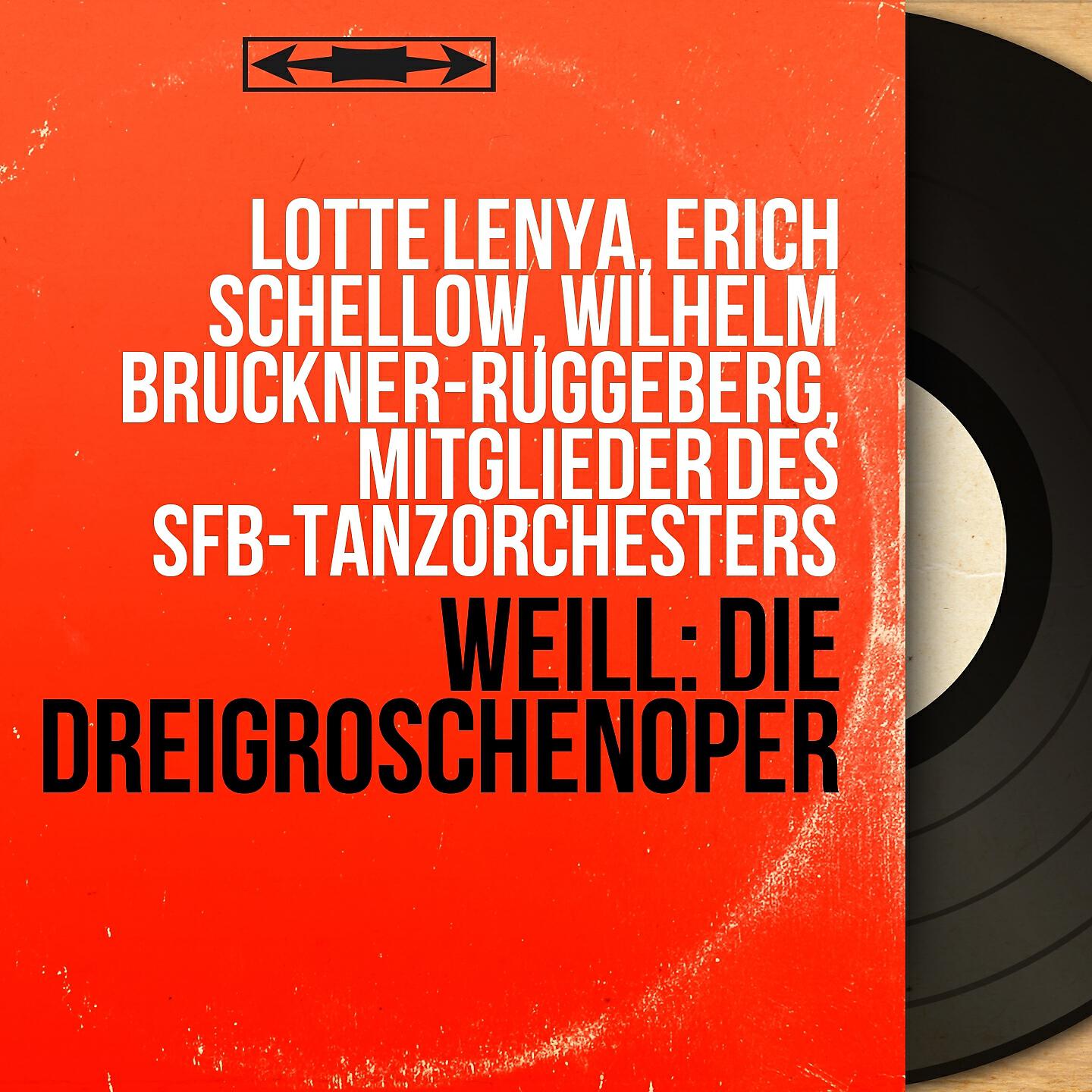 Lotte Lenya, Erich Schellow, Wilhelm Brückner-Rüggeberg, Mitglieder des SFB-Tanzorchesters