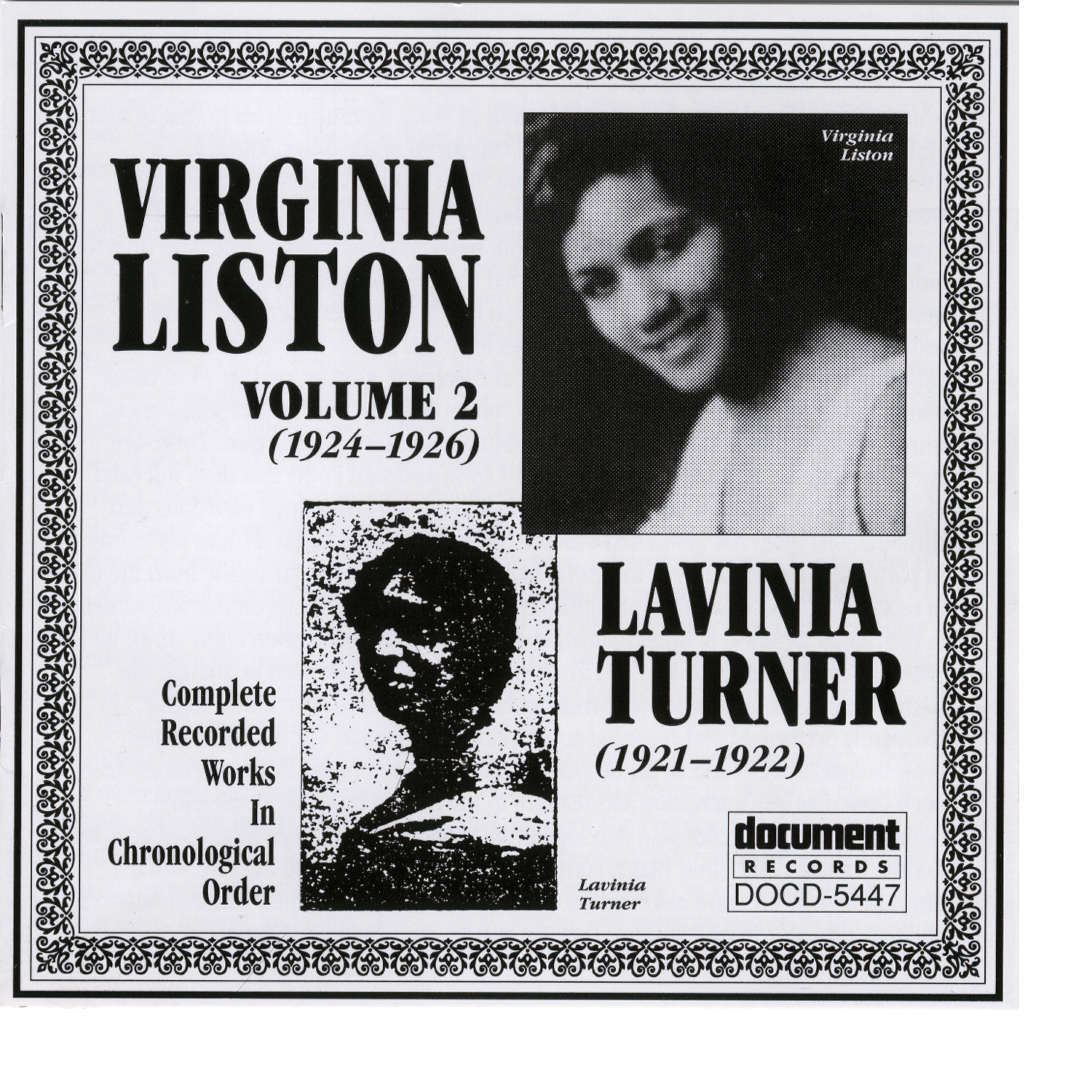 Релиз Virginia Liston Vol. 2 (1924-1926) Lavinia Turner (1921-1922)