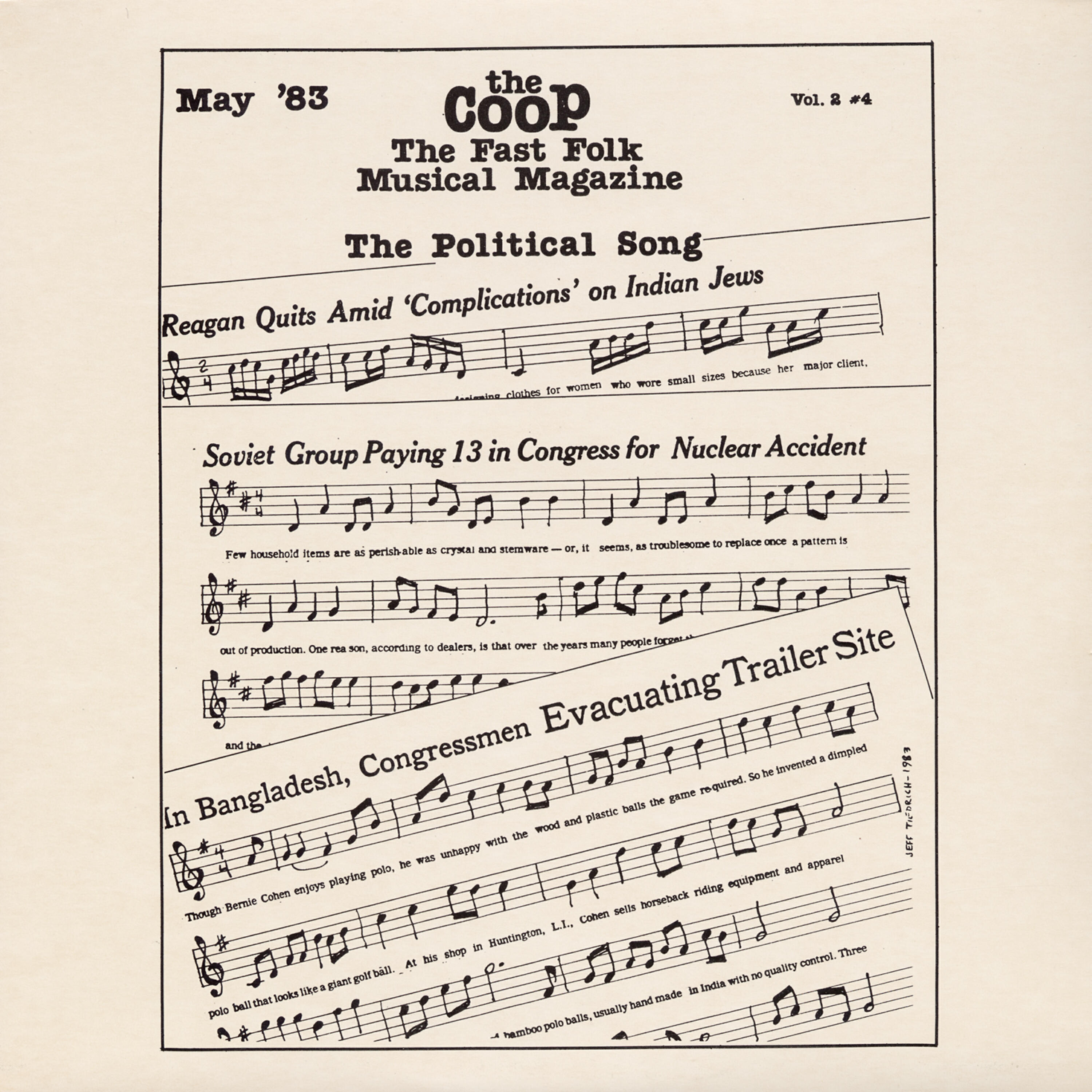 Релиз CooP - Fast Folk Musical Magazine (Vol. 2, No. 4) Political Song