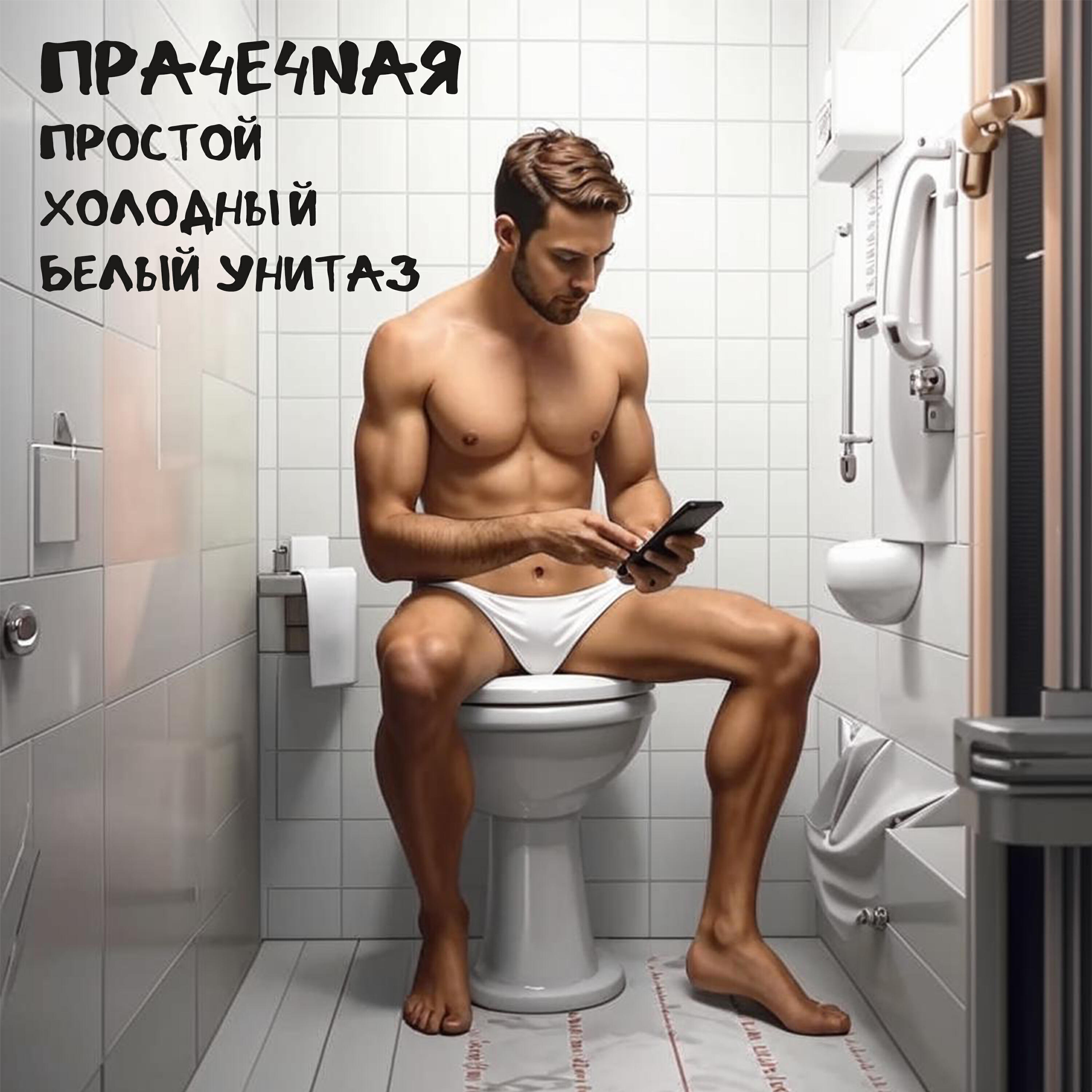 Релиз Простой холодный белый унитаз