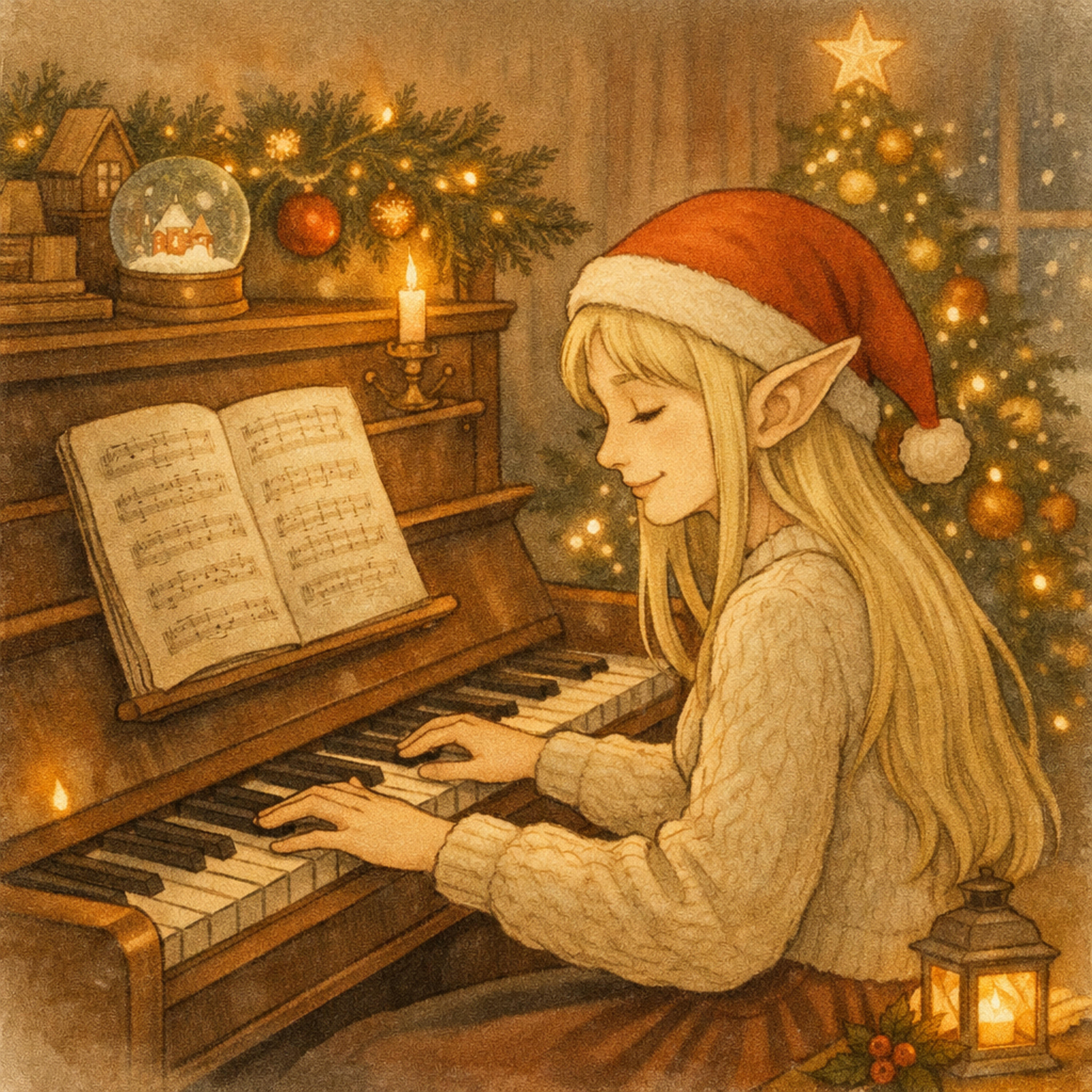 Релиз Тихий вечер. Спокойная фоновая музыка, Новогодний Lo-Fi