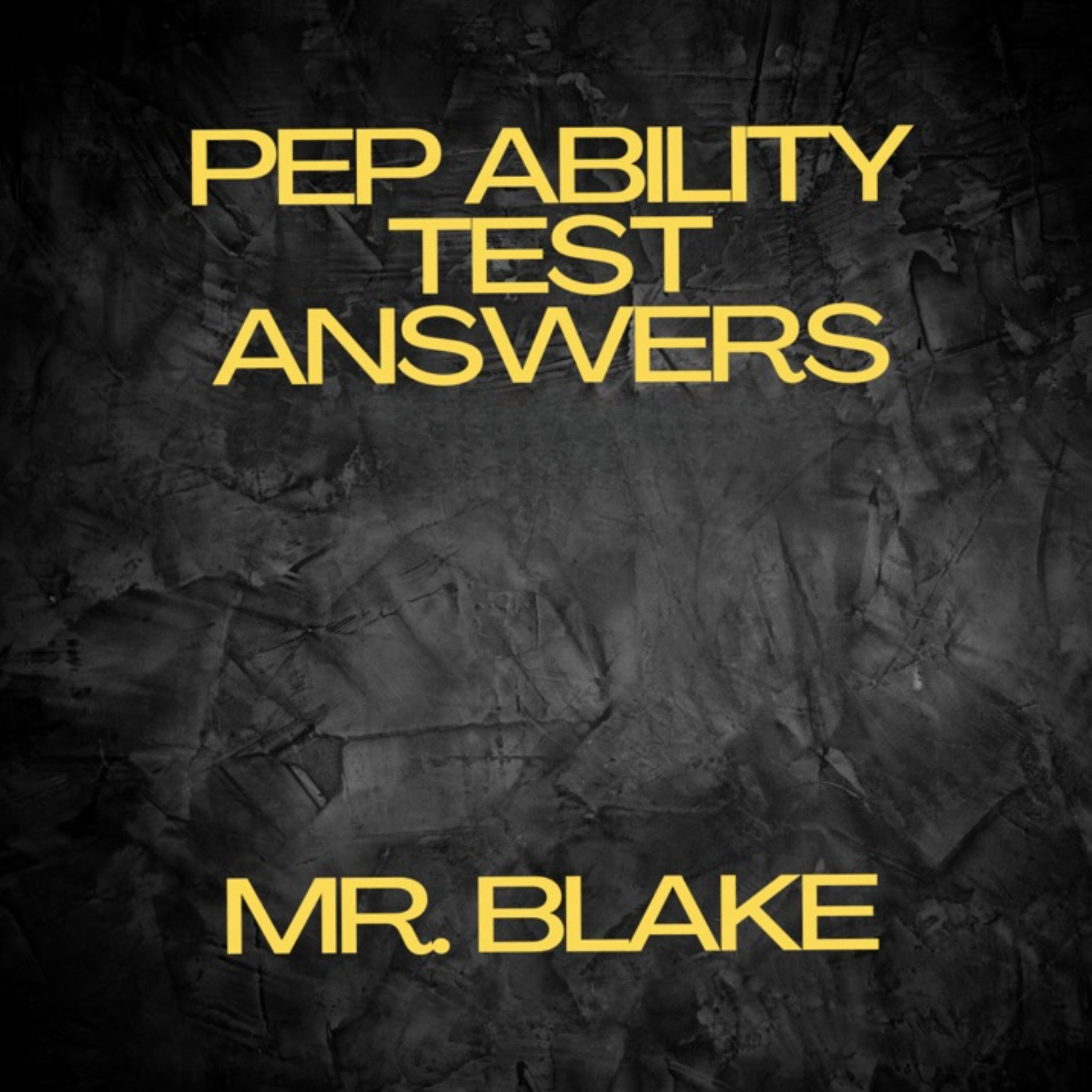 Релиз Pep Ability Test Answers